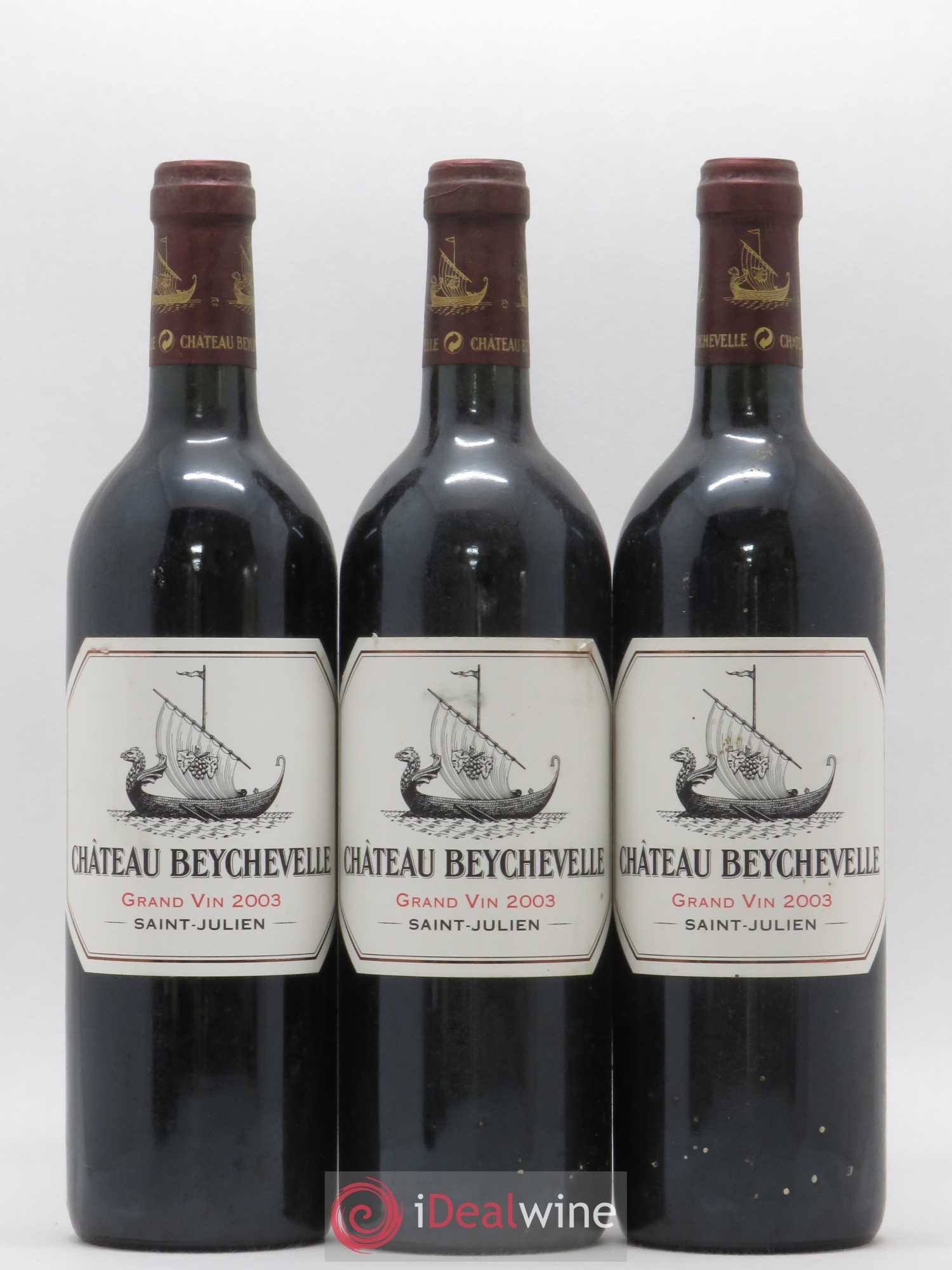 Château Beychevelle 4ème Grand Cru Classé 2003 - Lot de 3 bouteilles - 0