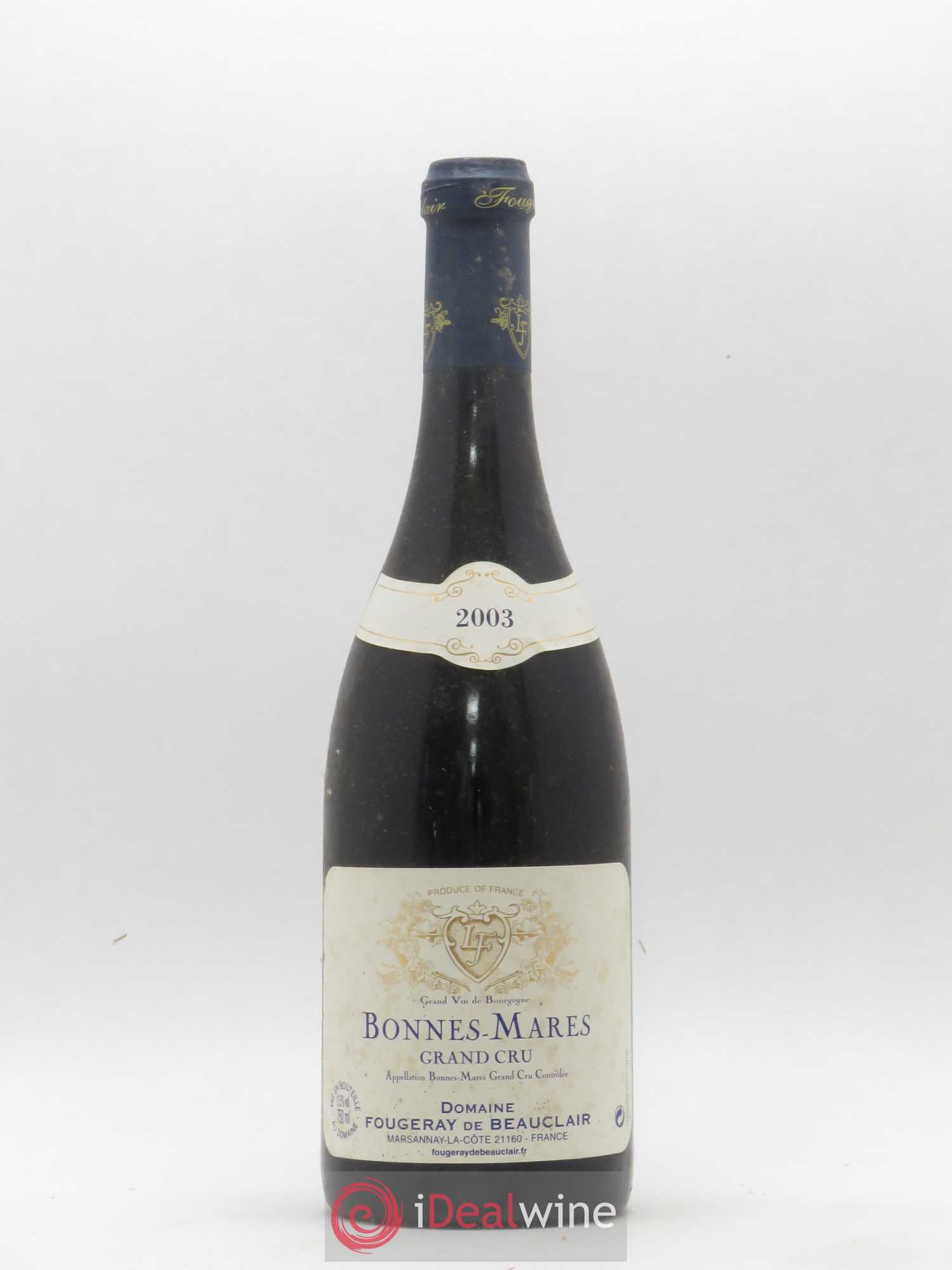 Bonnes-Mares Grand Cru Fougeray De Beauclair 2003 - Posten von 1 Flasche - 0