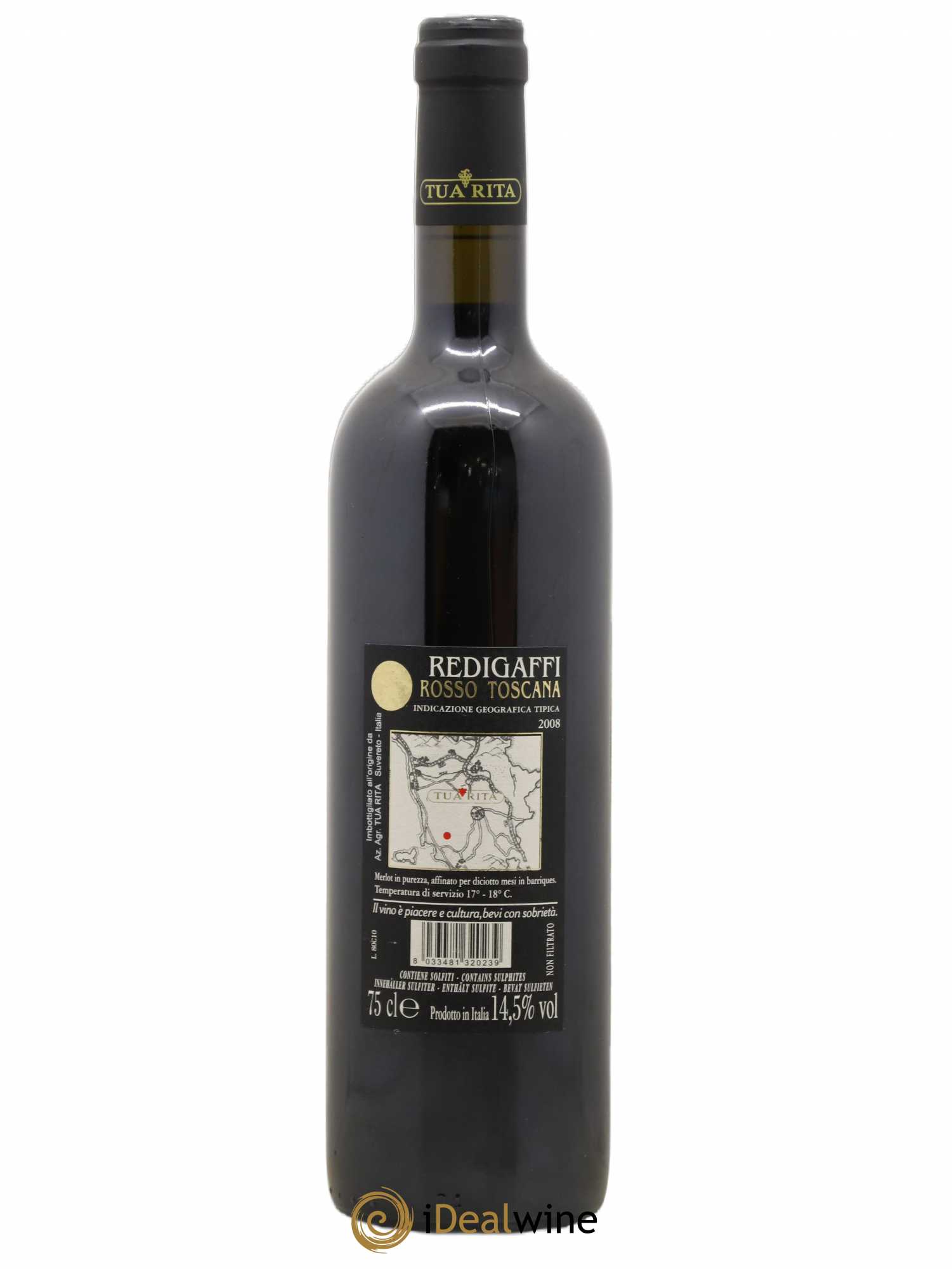 Toscana IGT Tua Rita Redigaffi 2008 - Lot de 1 bouteille - 1