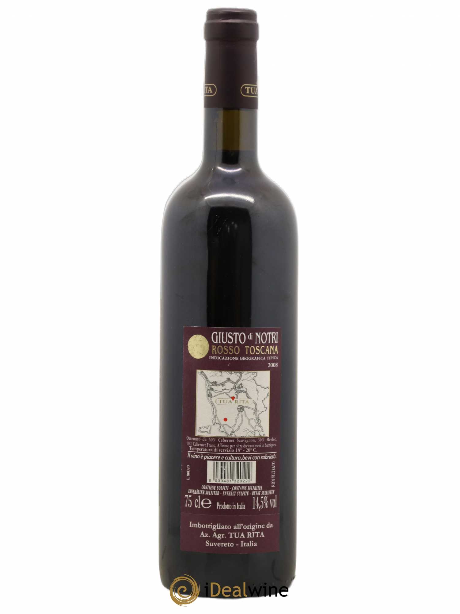 Toscana IGT Tua Rita Giusto di Notri 2008 - Lot de 1 bouteille - 1