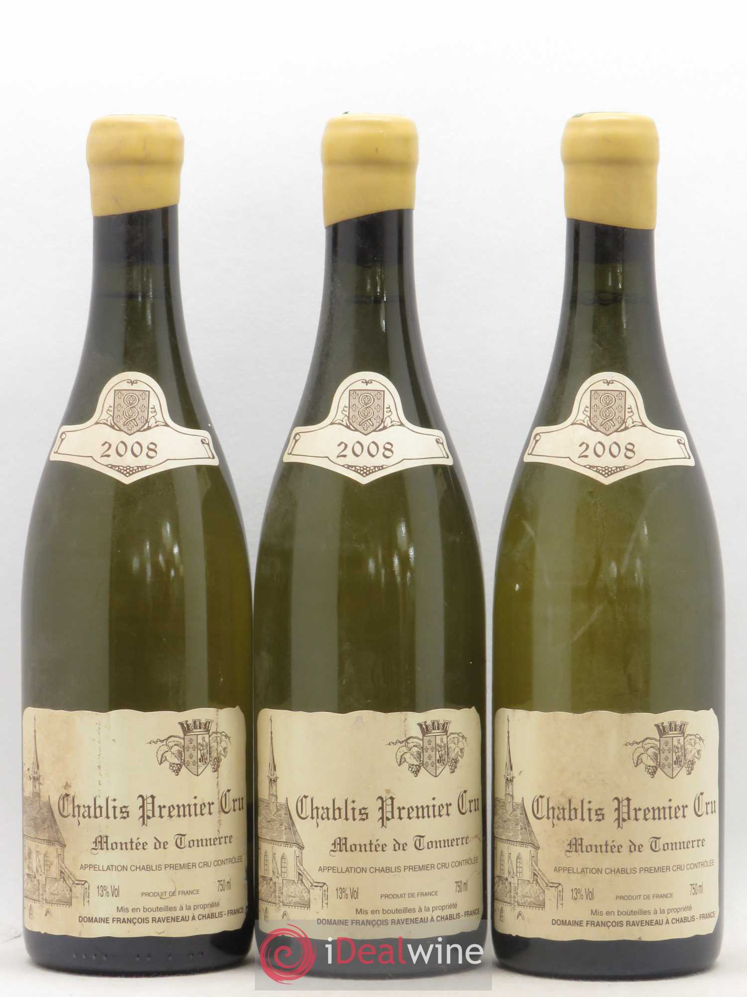 Chablis 1er Cru Montée de Tonnerre Raveneau (Domaine) 2008 - Lot de 3 bouteilles - 0