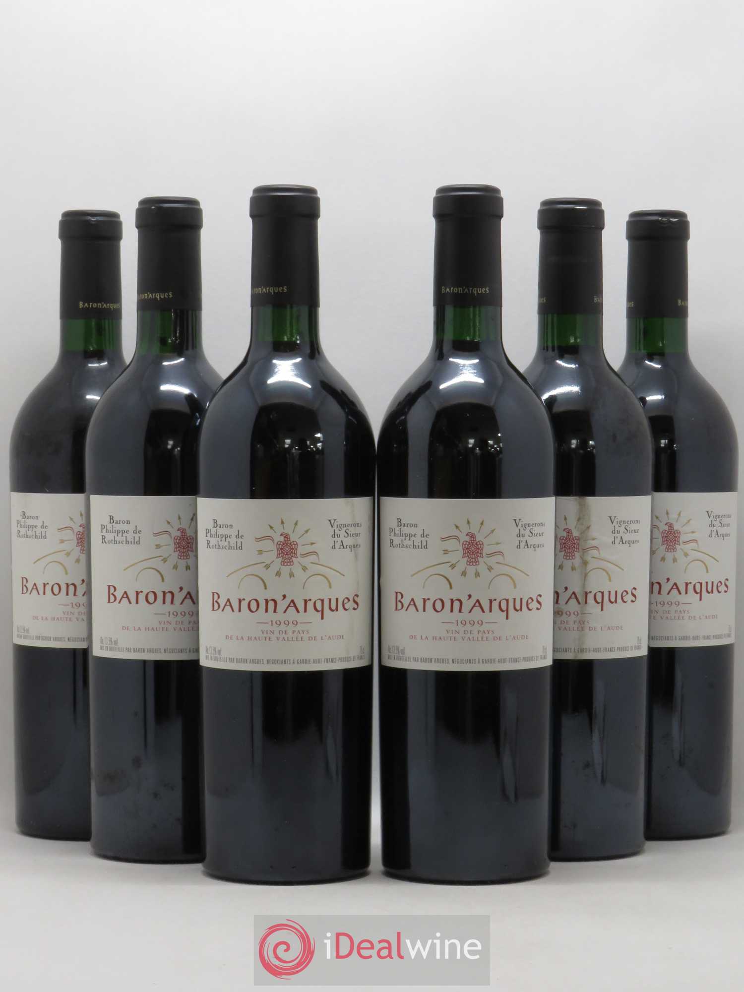 Divers IGP de la haute vallée de l'Aude Baron'Arques Baron Philippe de Rothschild 1996 - Posten von 6 Flaschen - 0