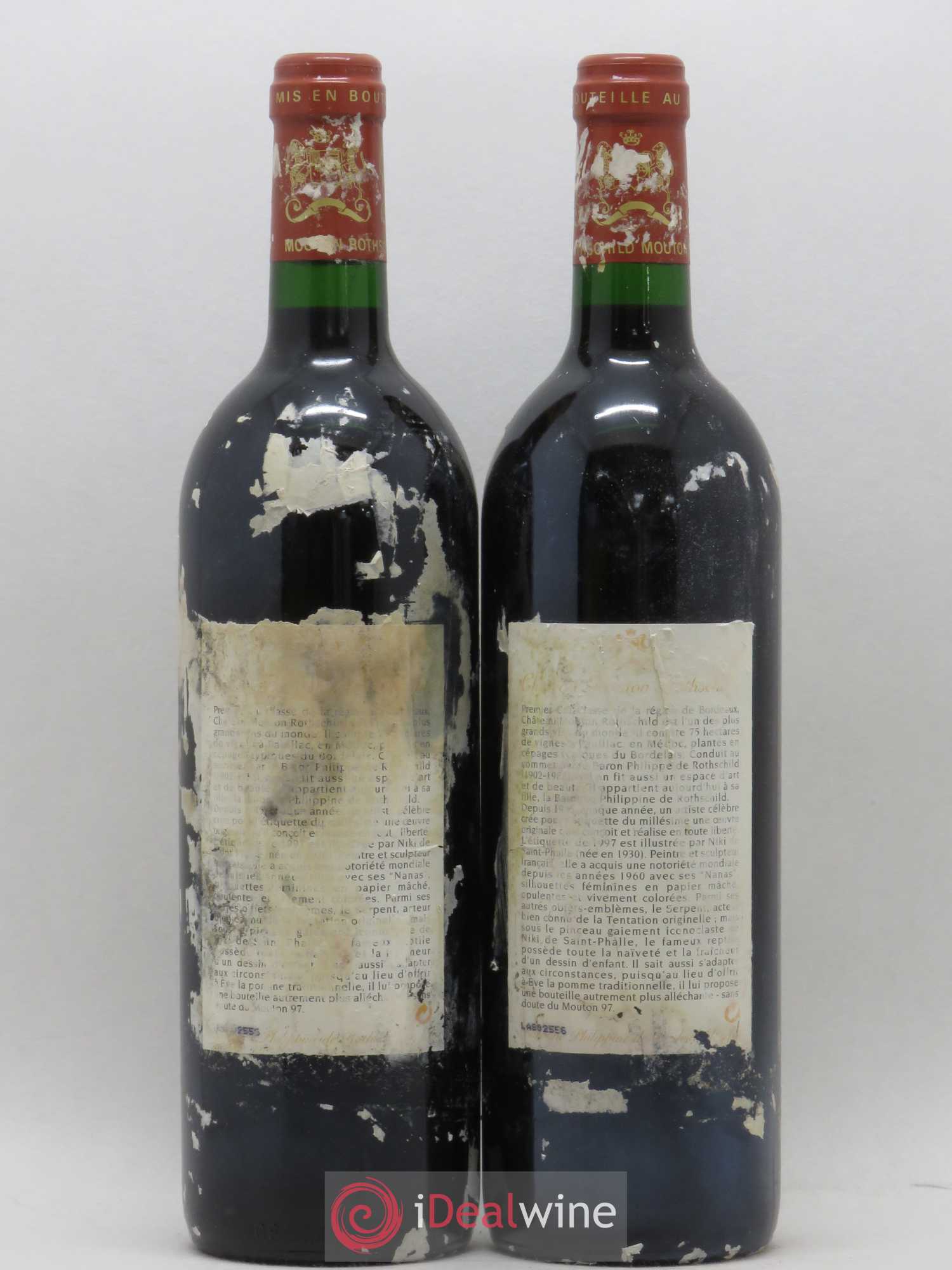 Château Mouton Rothschild 1er Grand Cru Classé 1997 - Lot de 2 bouteilles - 1