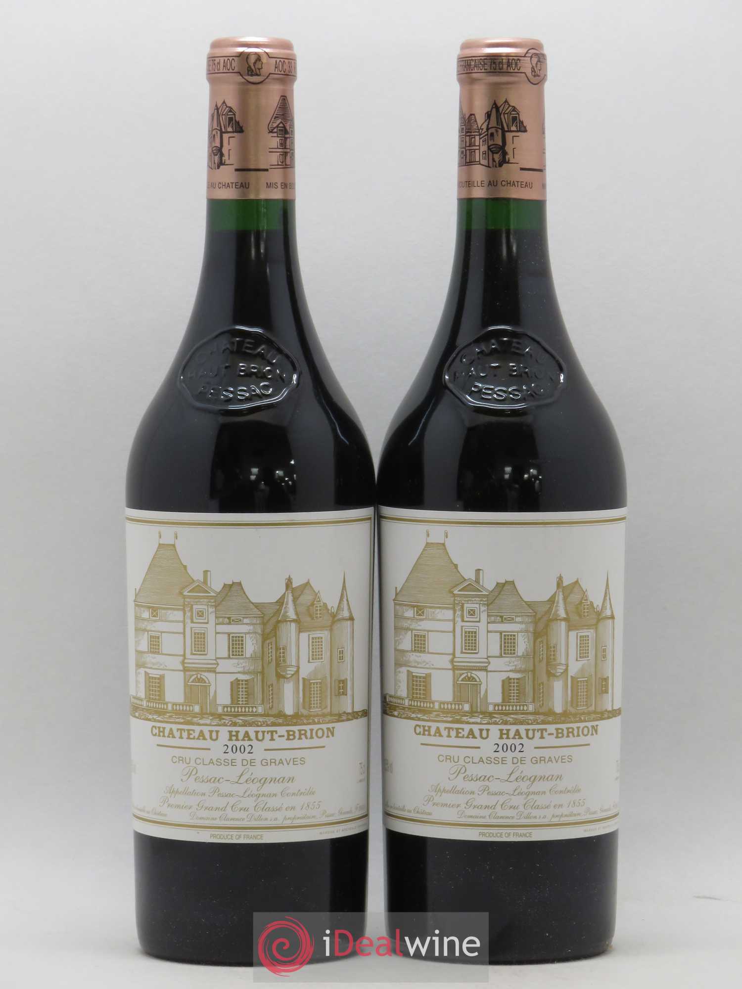 Château Haut Brion 1er Grand Cru Classé 2002 - Lot de 2 bouteilles - 0