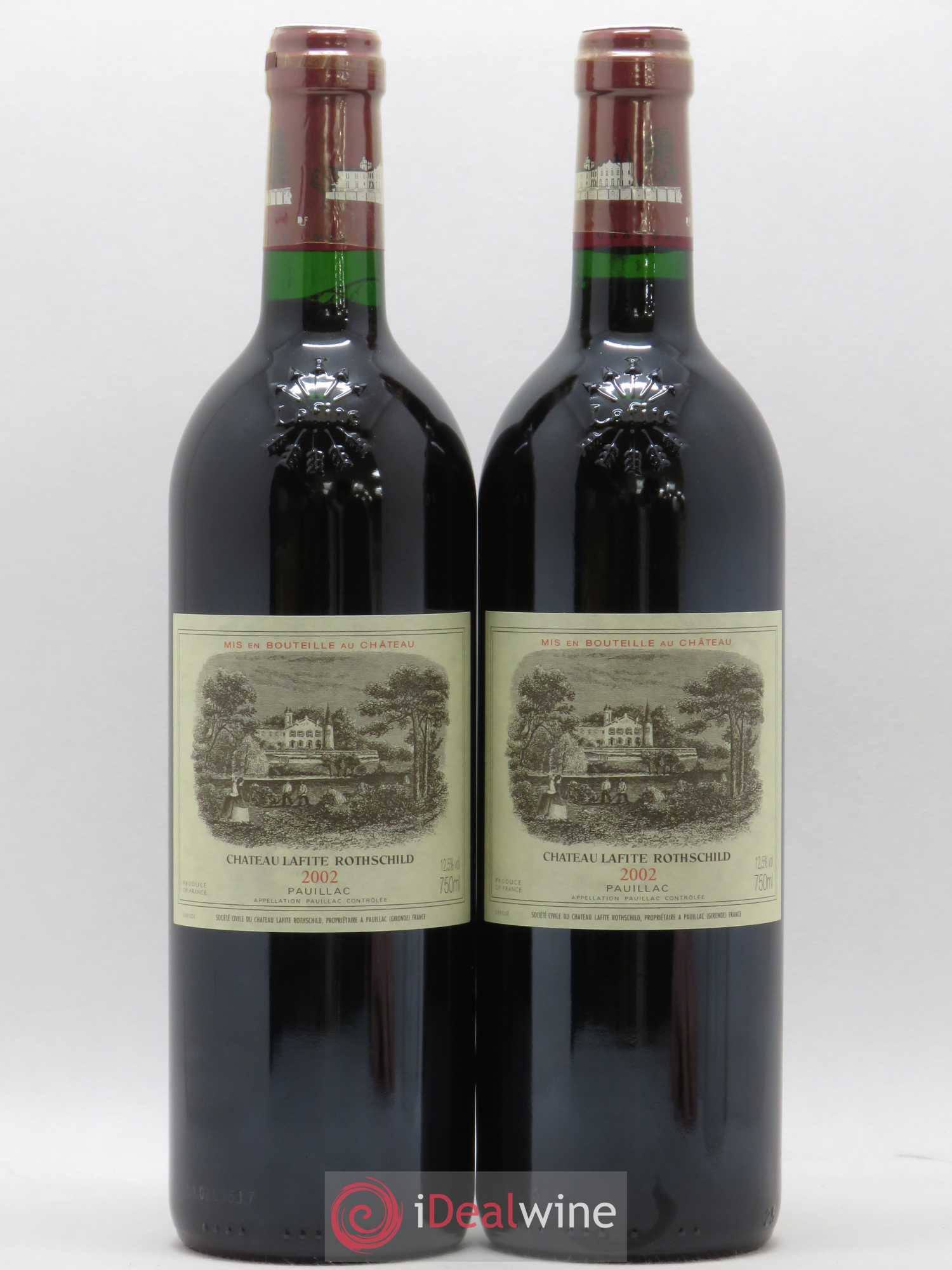 Château Lafite Rothschild 1er Grand Cru Classé 2002 - Lot de 2 bouteilles - 0