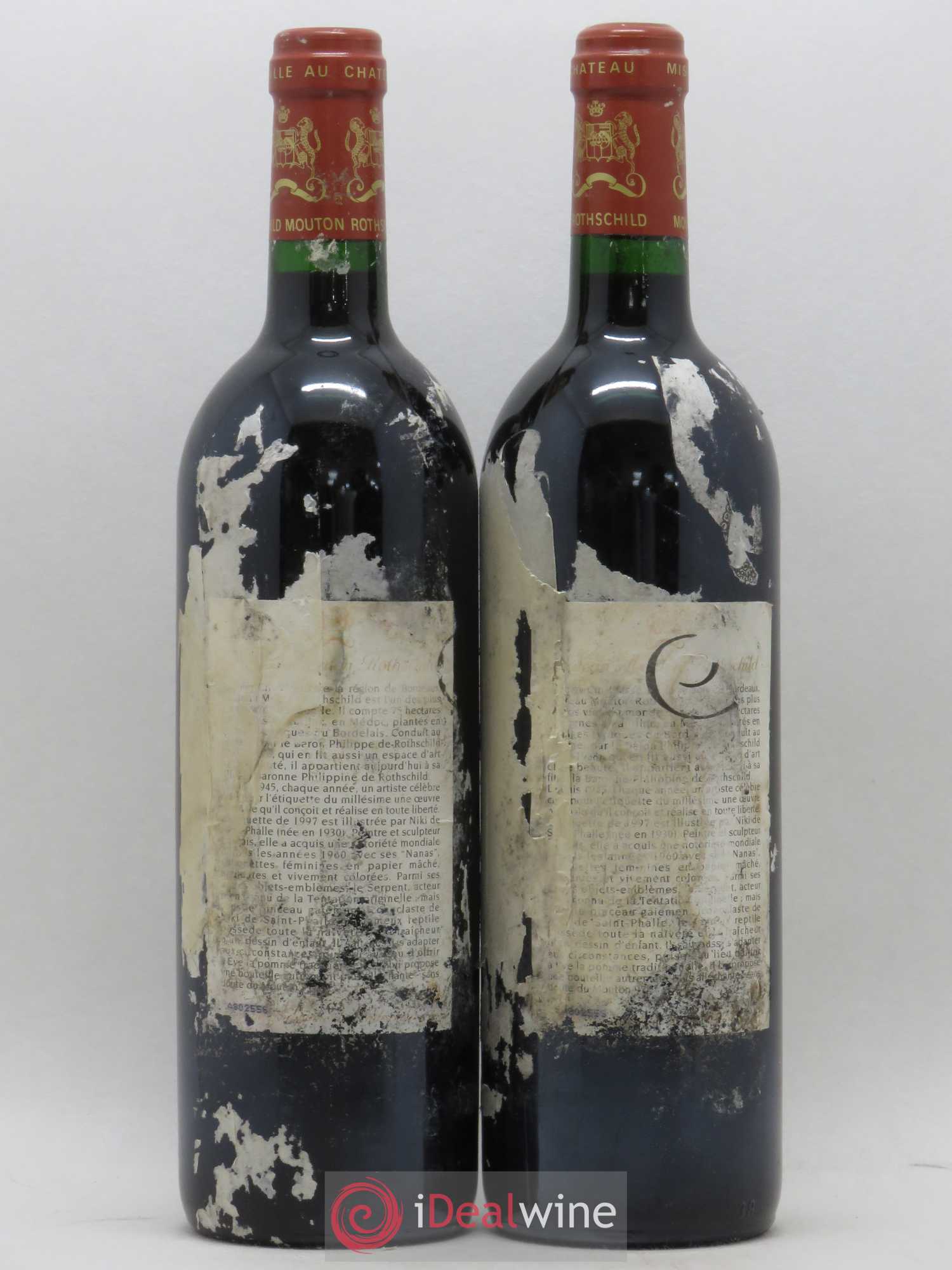 Château Mouton Rothschild 1er Grand Cru Classé 1997 - Lot de 2 bouteilles - 1