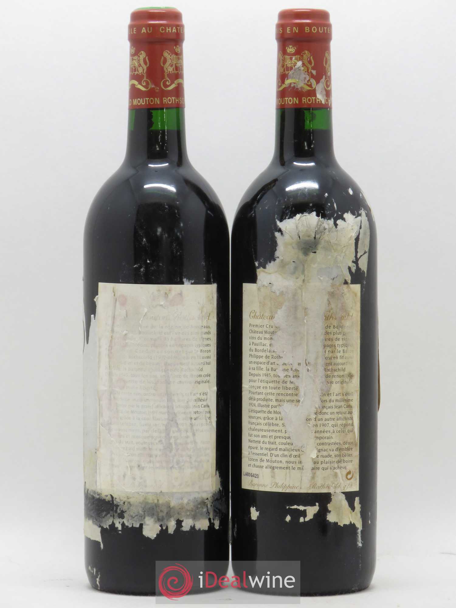 Château Mouton Rothschild 1er Grand Cru Classé 1999 - Lot de 2 bouteilles - 1