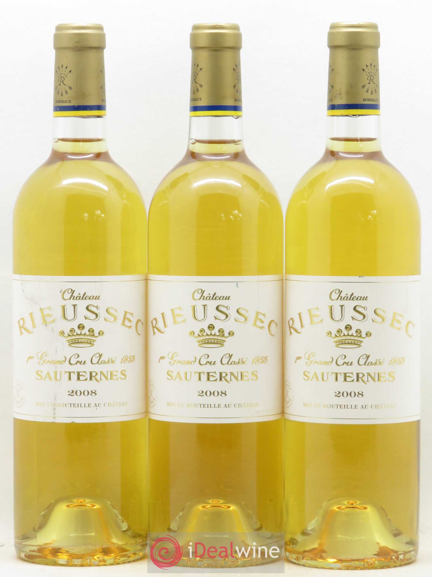 Château Rieussec 1er Grand Cru Classé 2008 - Lotto di 3 bottiglie - 0