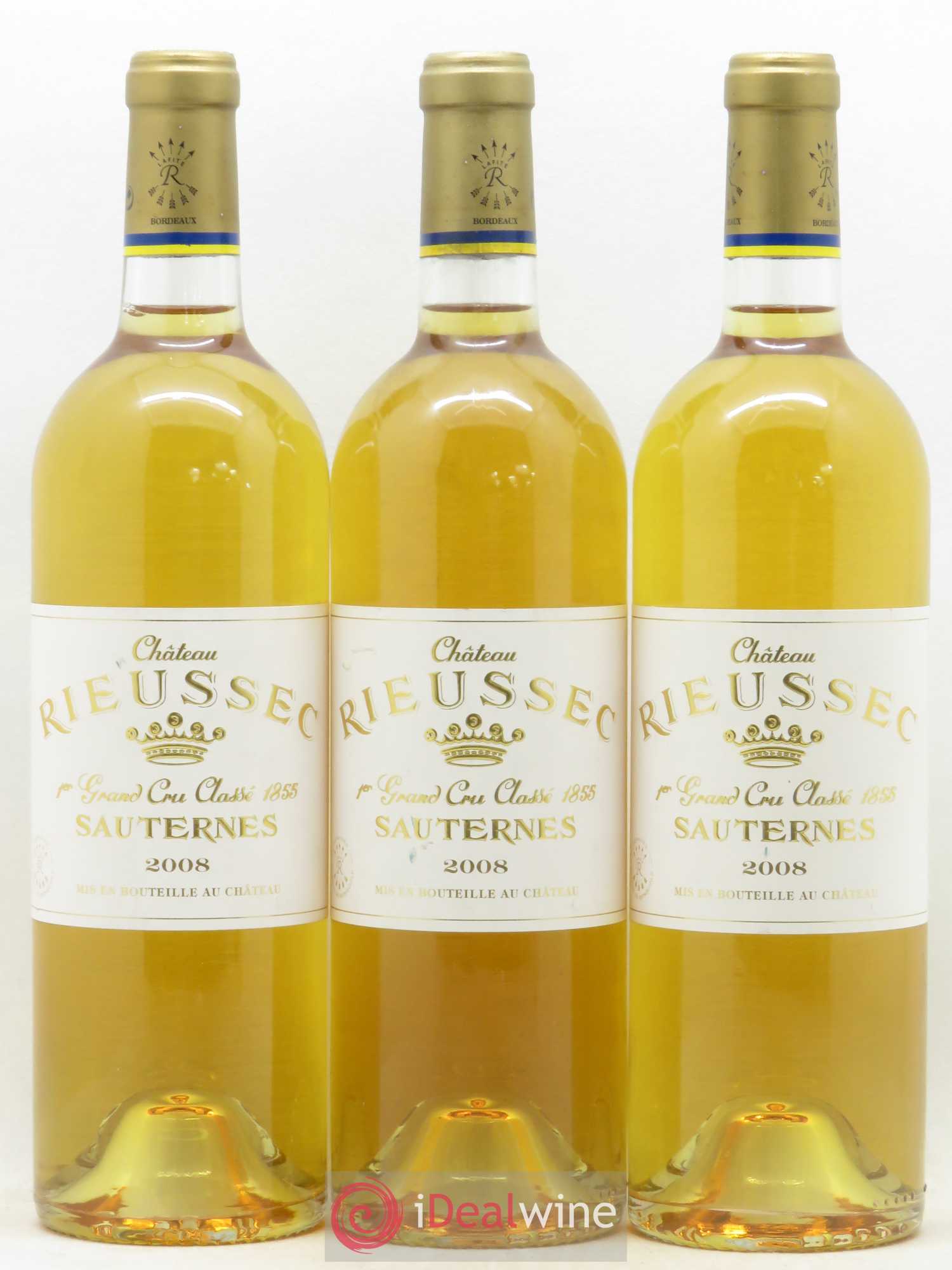 Château Rieussec 1er Grand Cru Classé 2008 - Lotto di 3 bottiglie - 0