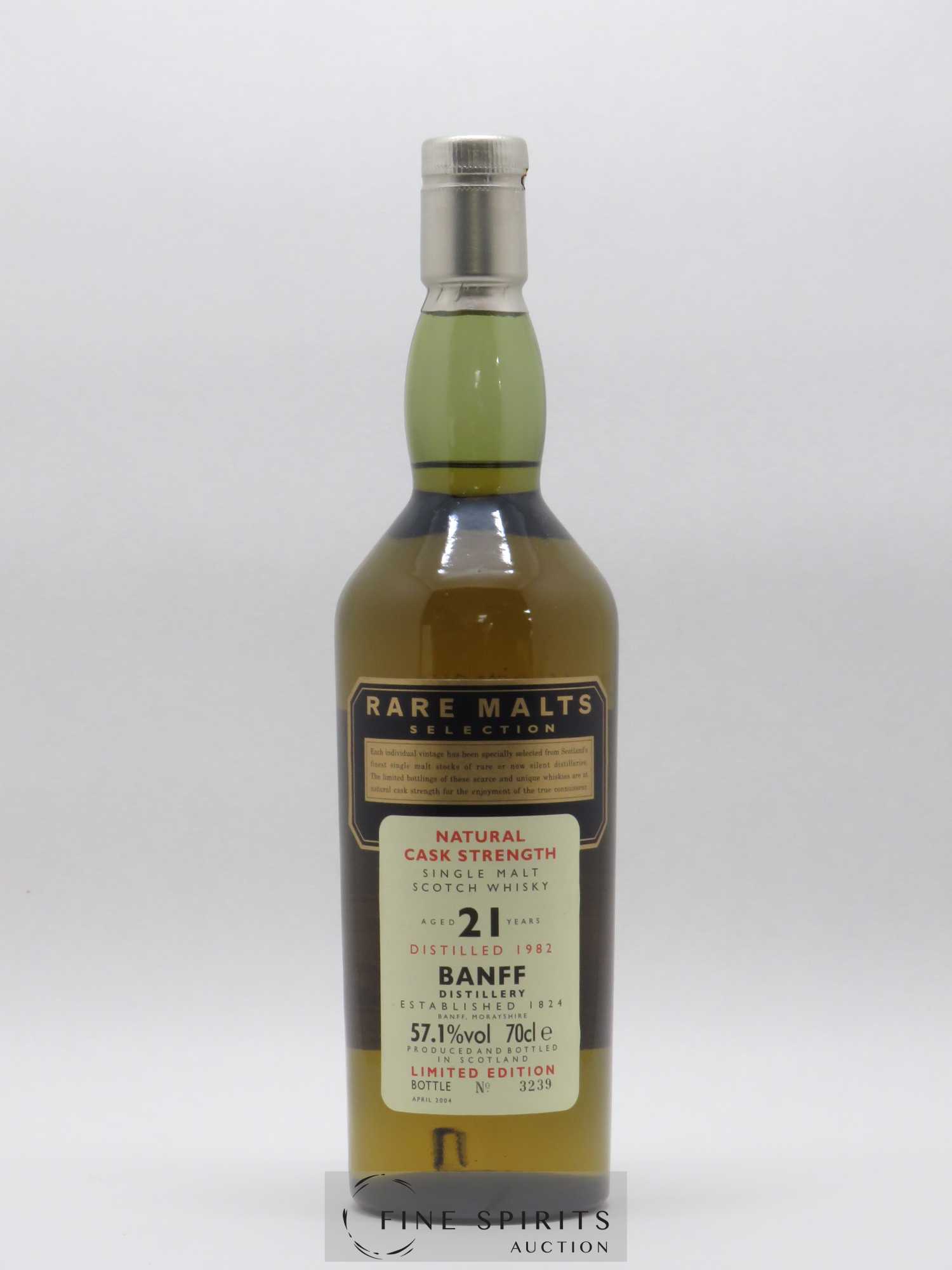 Banff 21 years 1982 Of. Rare Malts Selection Natural Cask Strengh - bottled 2004 Limited Edition - Lot of 1 bottle - 1