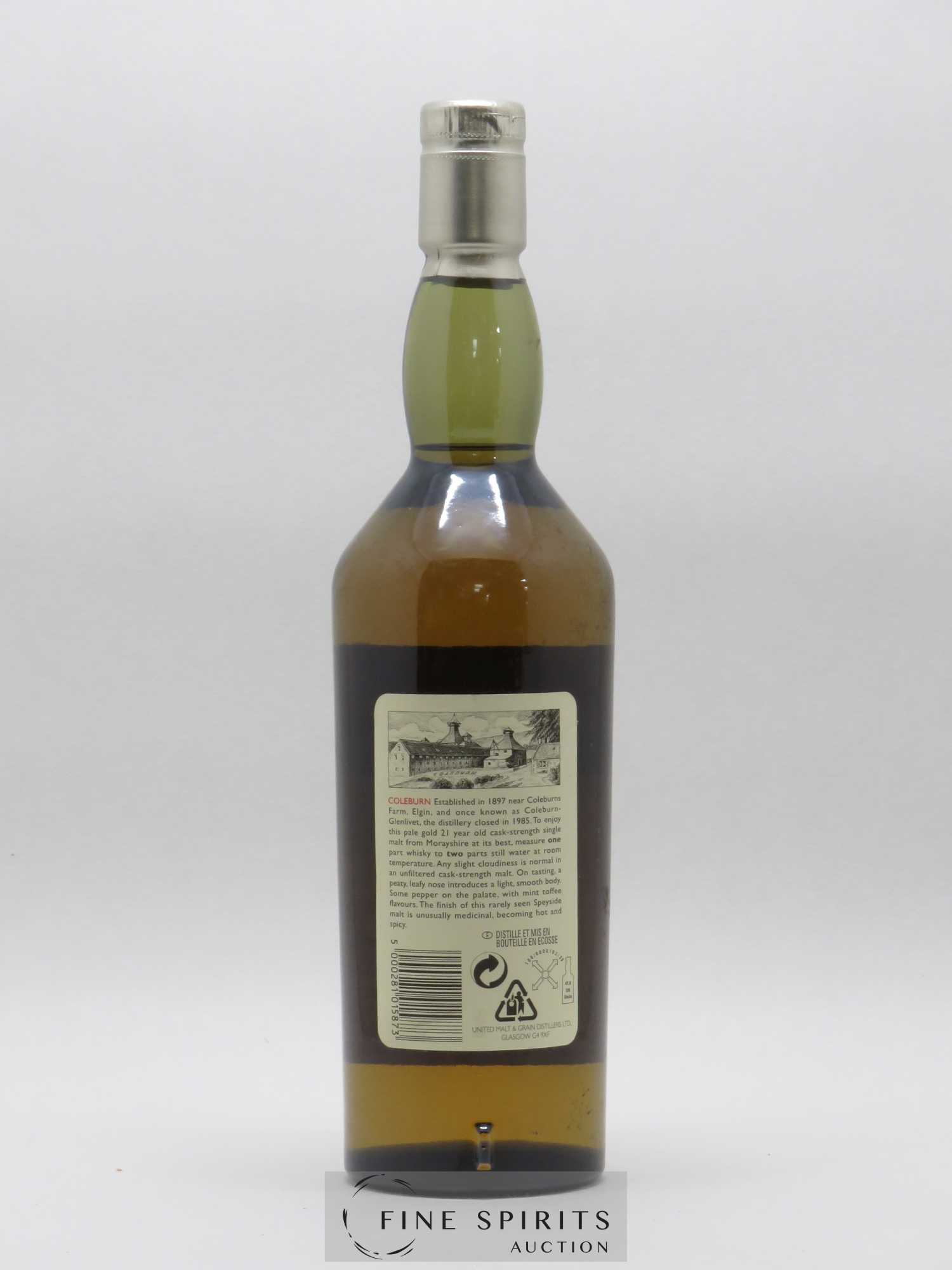 Coleburn 21 years 1979 Of. Rare Malts Selection Natural Cask Strengh - bottled 2000 Limited Edition - Lot de 1 bouteille - 1