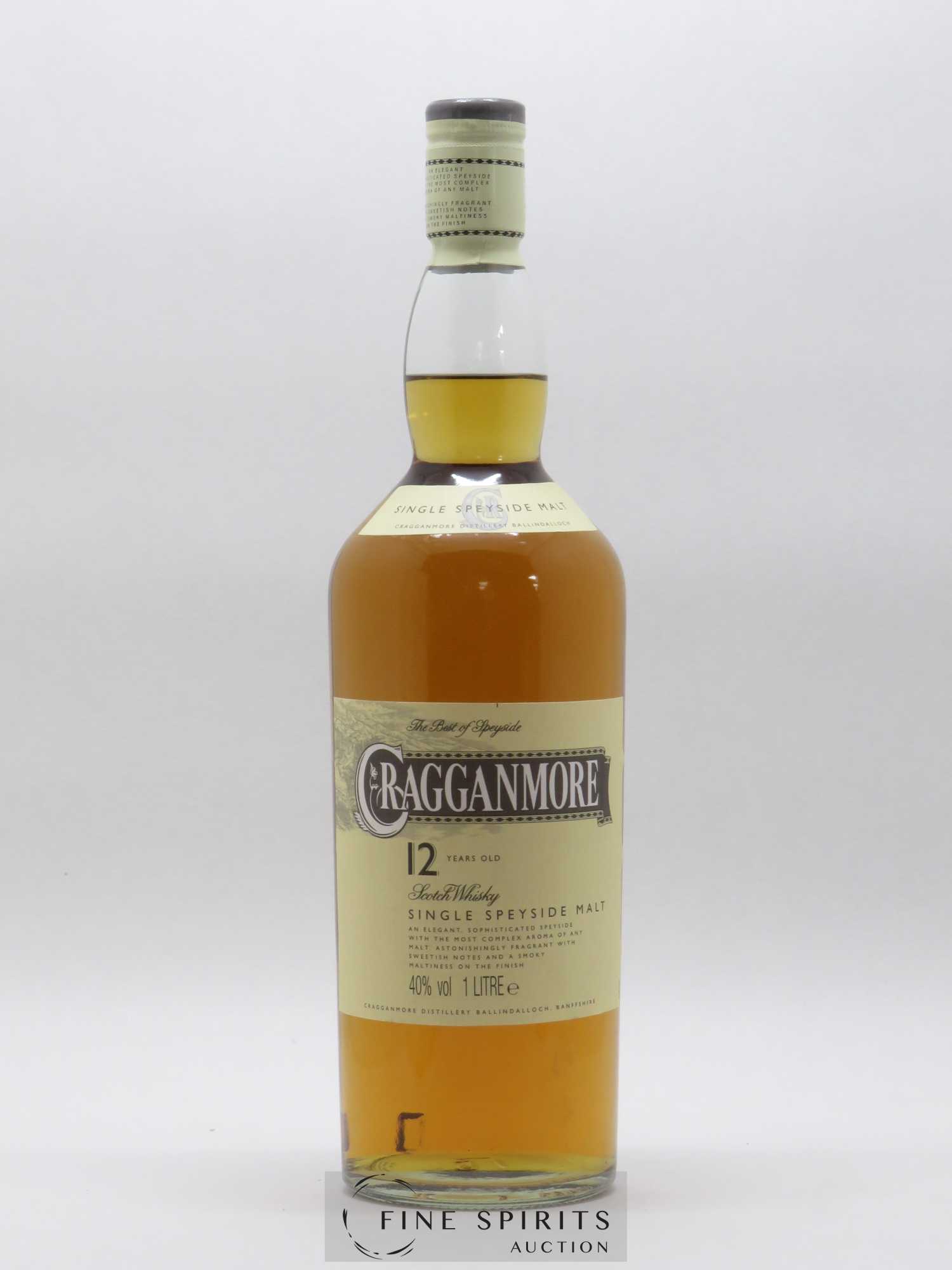 Cragganmore 12 years Of. (100cl.) - Lot de 1 bouteille - 1