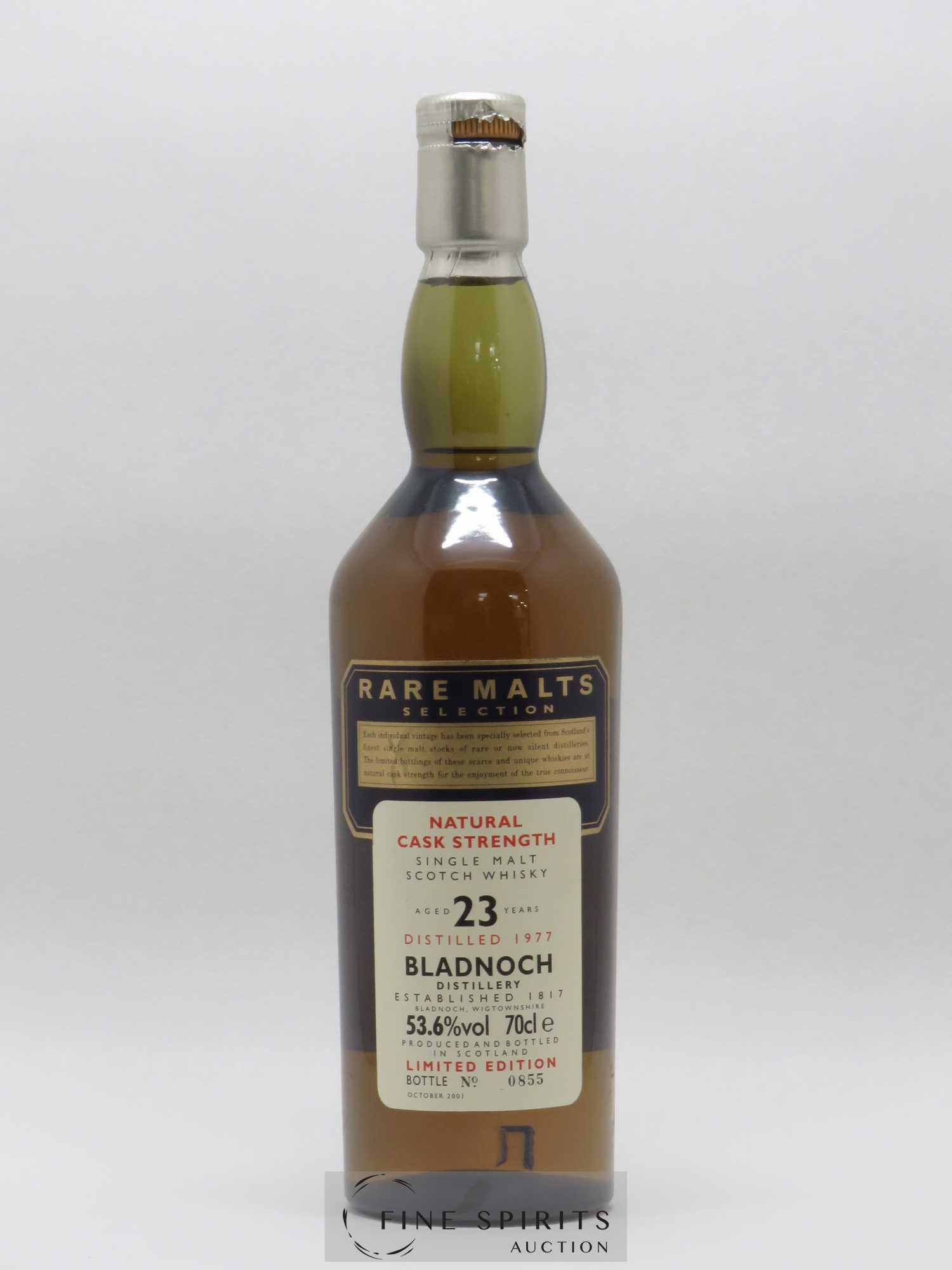 Bladnoch 23 years 1977 Of. Rare Malts Selection Natural Cask Strengh - bottled 2001 Limited Edition - Lot de 1 bouteille - 0