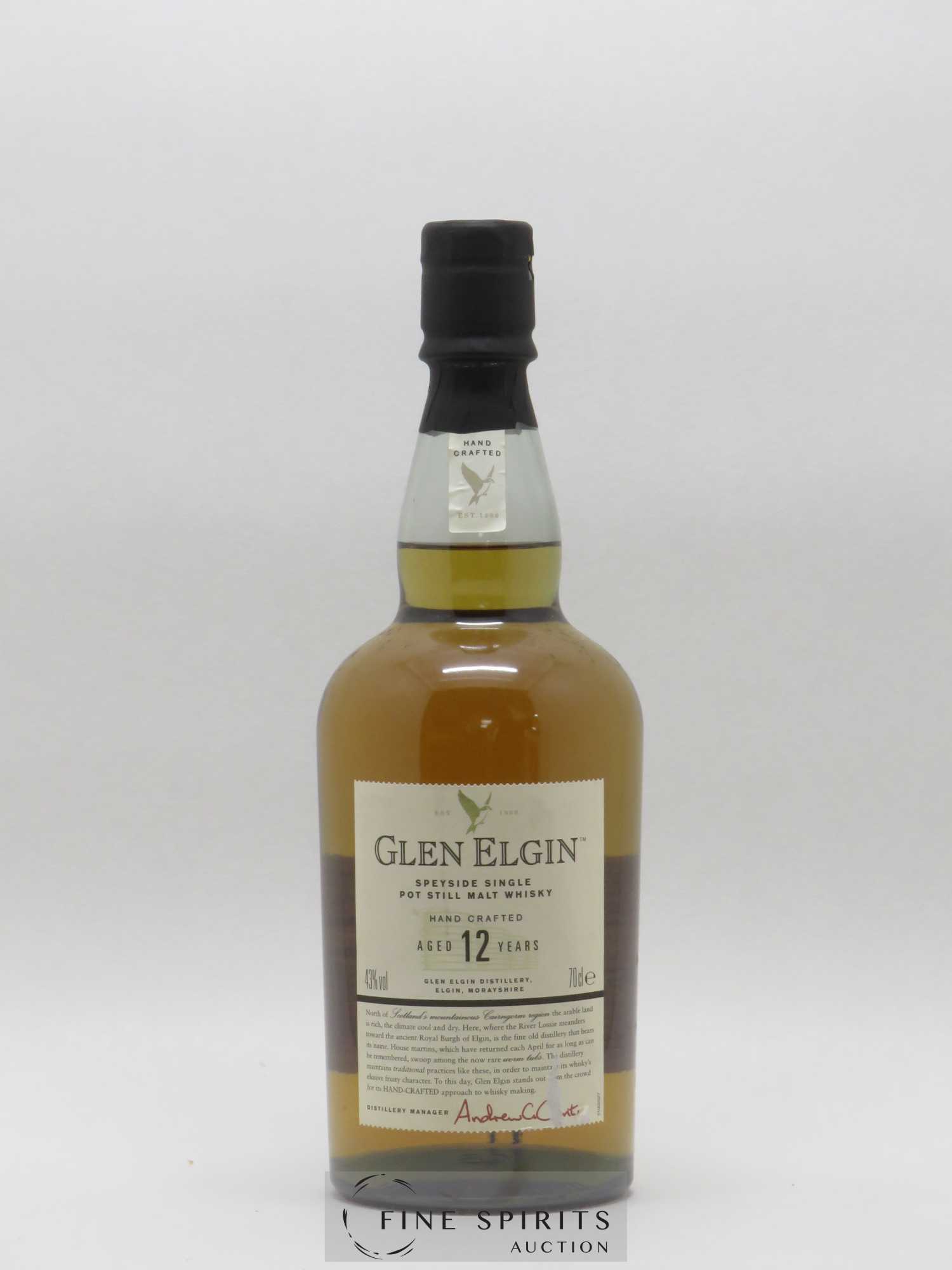 Glen Elgin 12 years Of. - Lot de 1 bouteille - 0