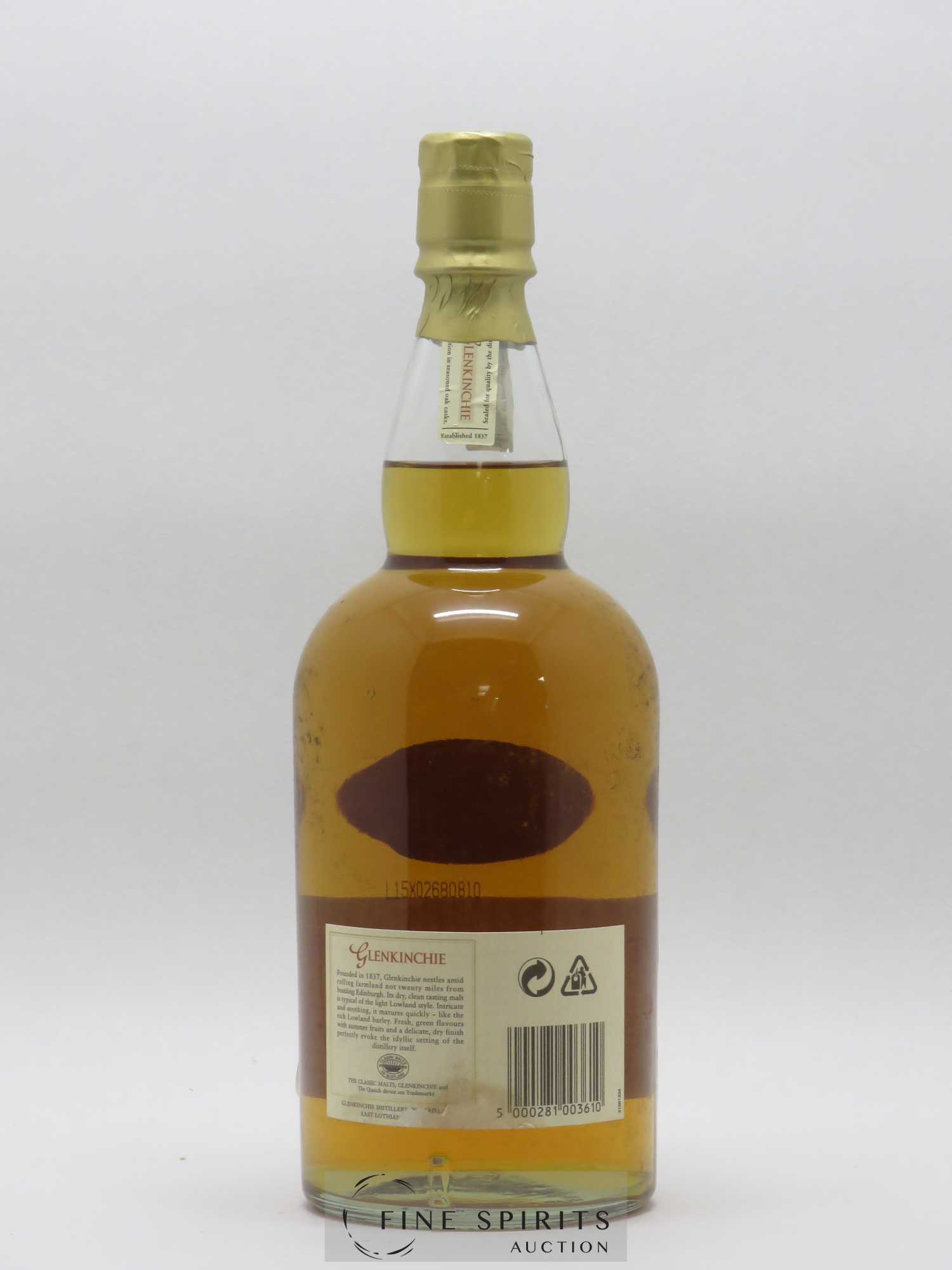 Glenkinchie 10 years Of. - Lot de 1 bouteille - 1