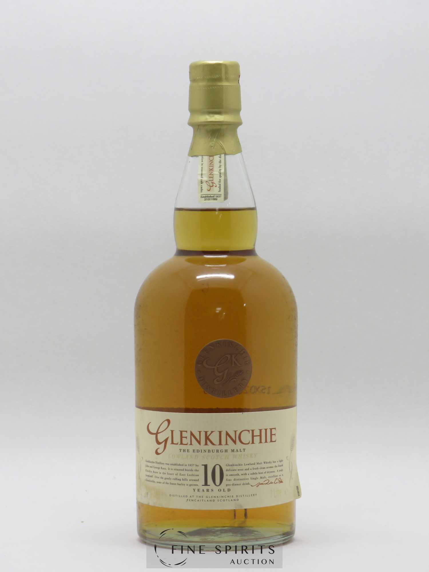 Glenkinchie 10 years Of. - Lot de 1 bouteille - 0