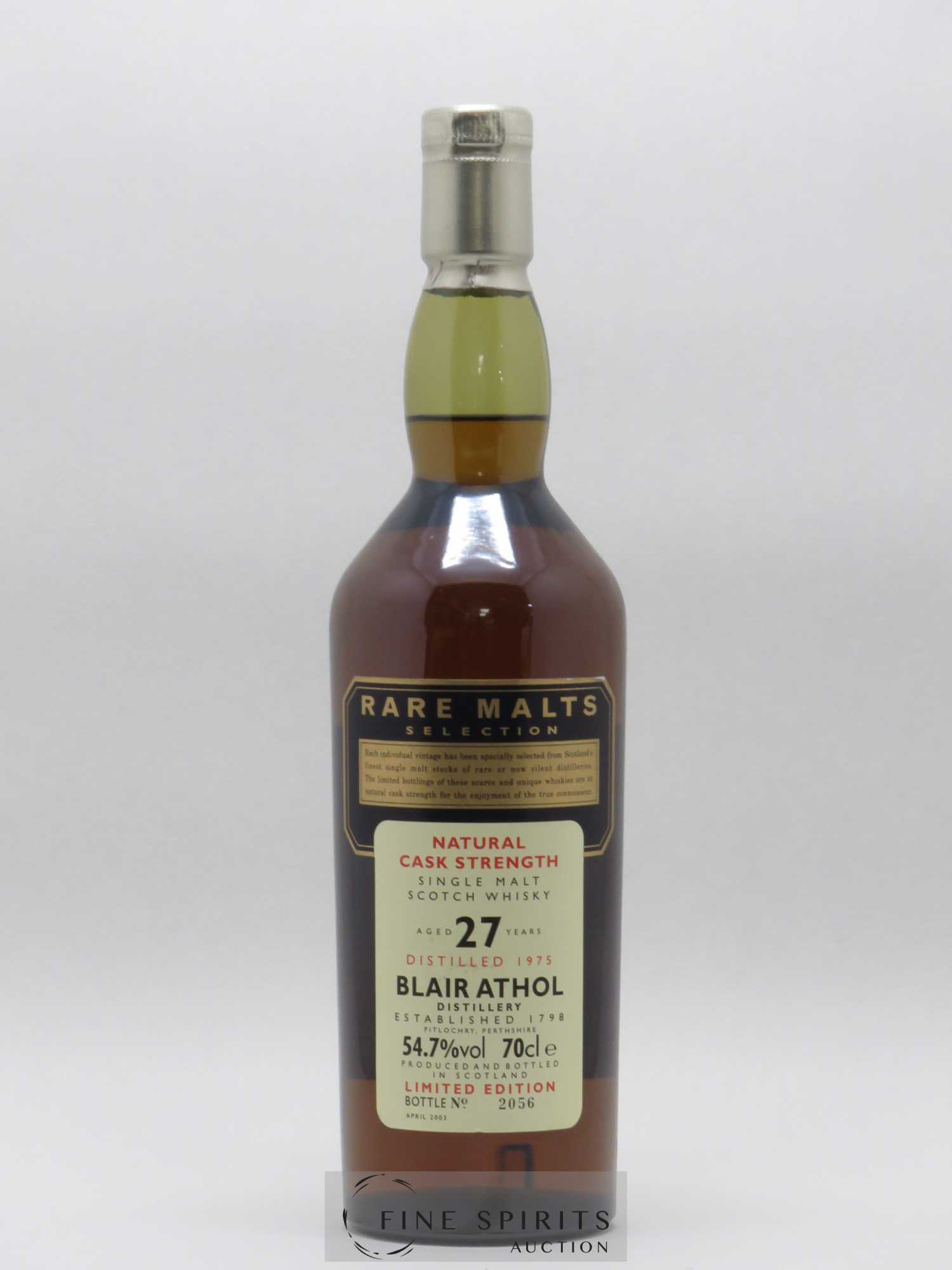 Blair Athol 27 years 1975 Of. Rare Malts Selection Natural Cask Strengh - bottled 2003 Limited Edition - Lot de 1 bouteille - 0