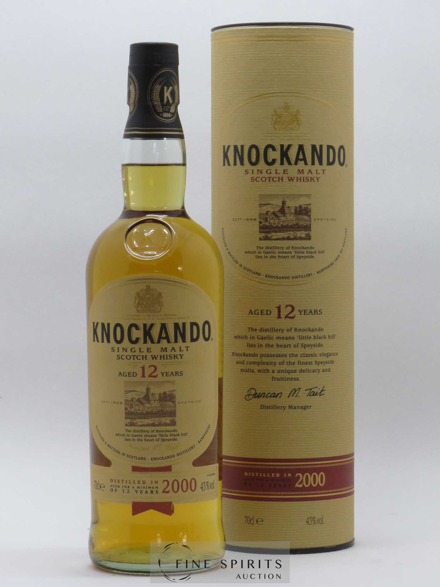 Knockando 12 years 2000 Of. - Lot de 1 bouteille - 0