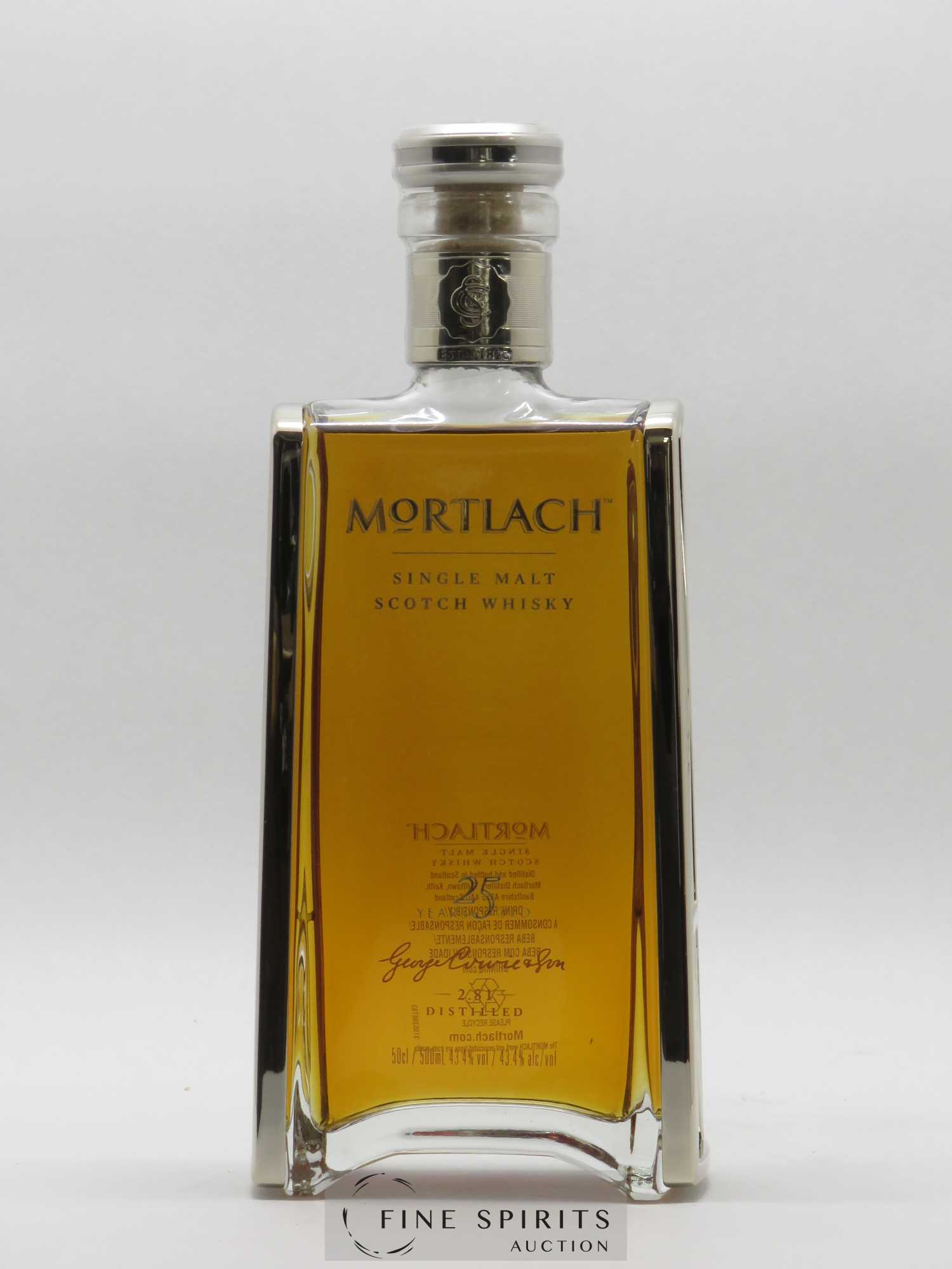 Mortlach 25 years Of. 2.81 Distilled 50CL - Lot of 1 bottle - 1