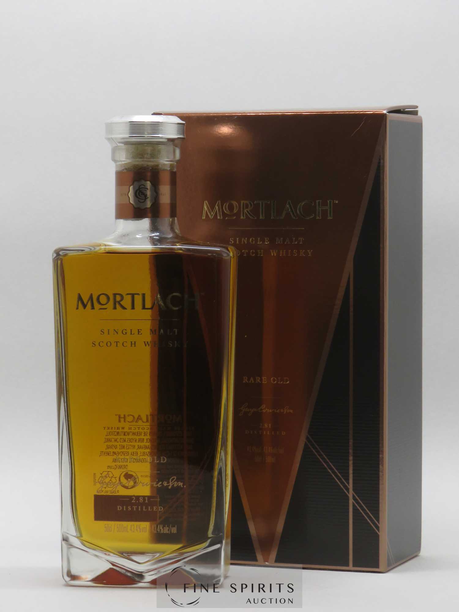 Whisky Mortlach Of. Rare Old 2.81 Distilled Gordon & Macphail 50cl - Lot de 1 bouteille - 0