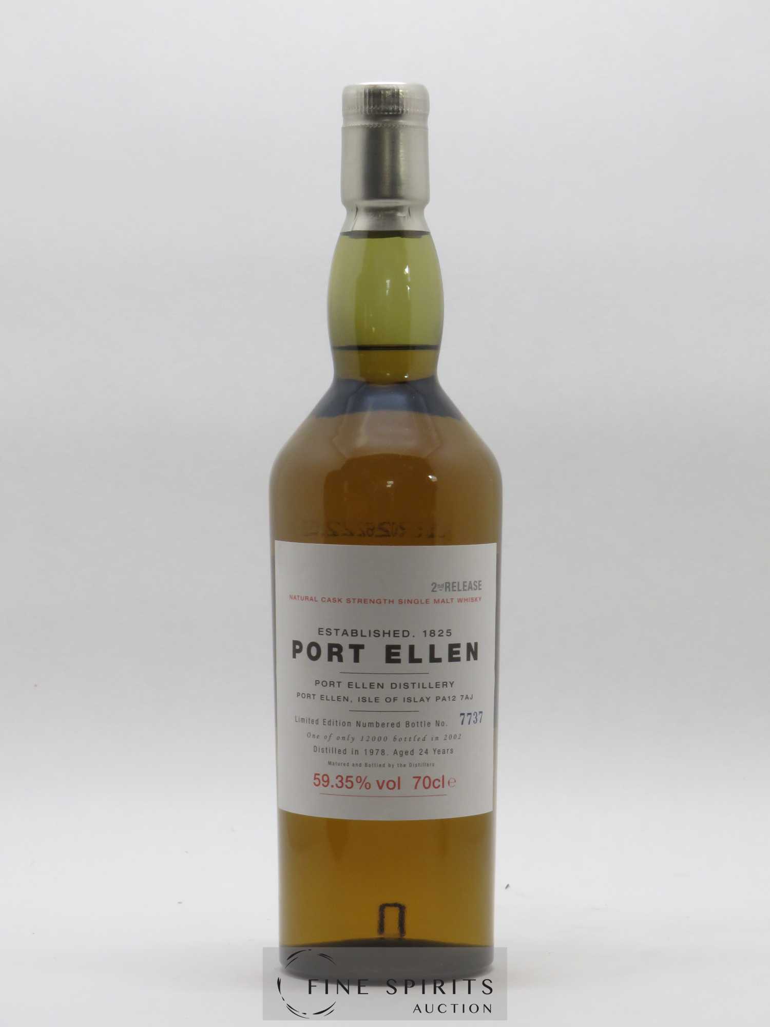 Port Ellen 24 years 1978 Of. 2nd Release Natural Cask Strength - One of 12000 - bottled in 2002 Limited Edition - Lot de 1 bouteille - 1