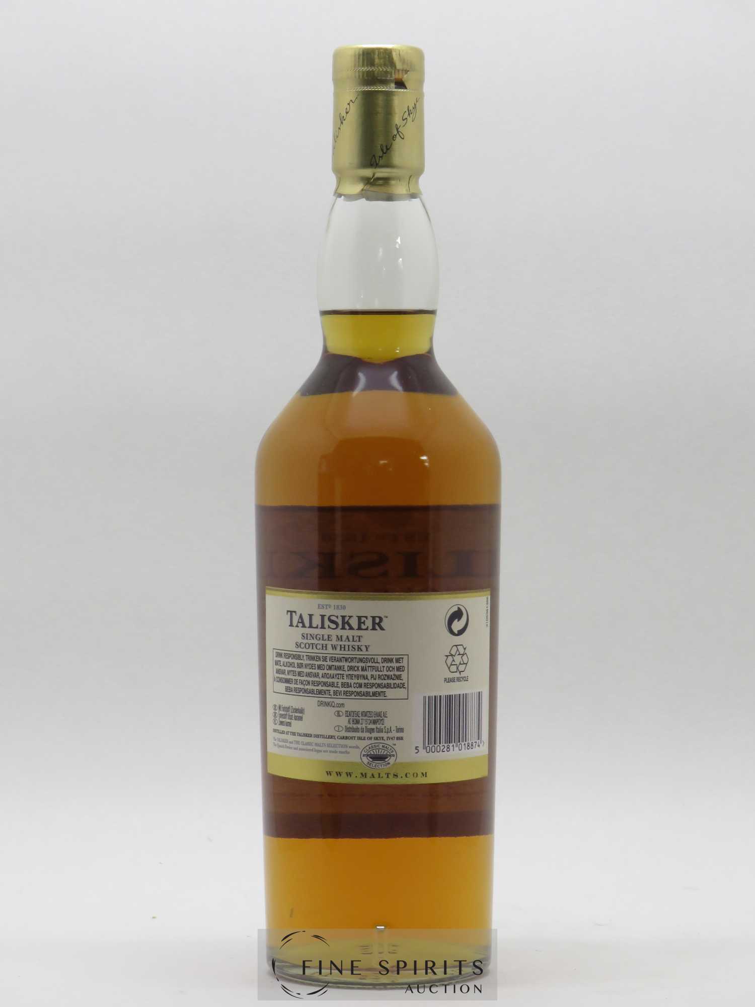 Talisker 18 years Of. 70cl - Posten von 1 Flasche - 2