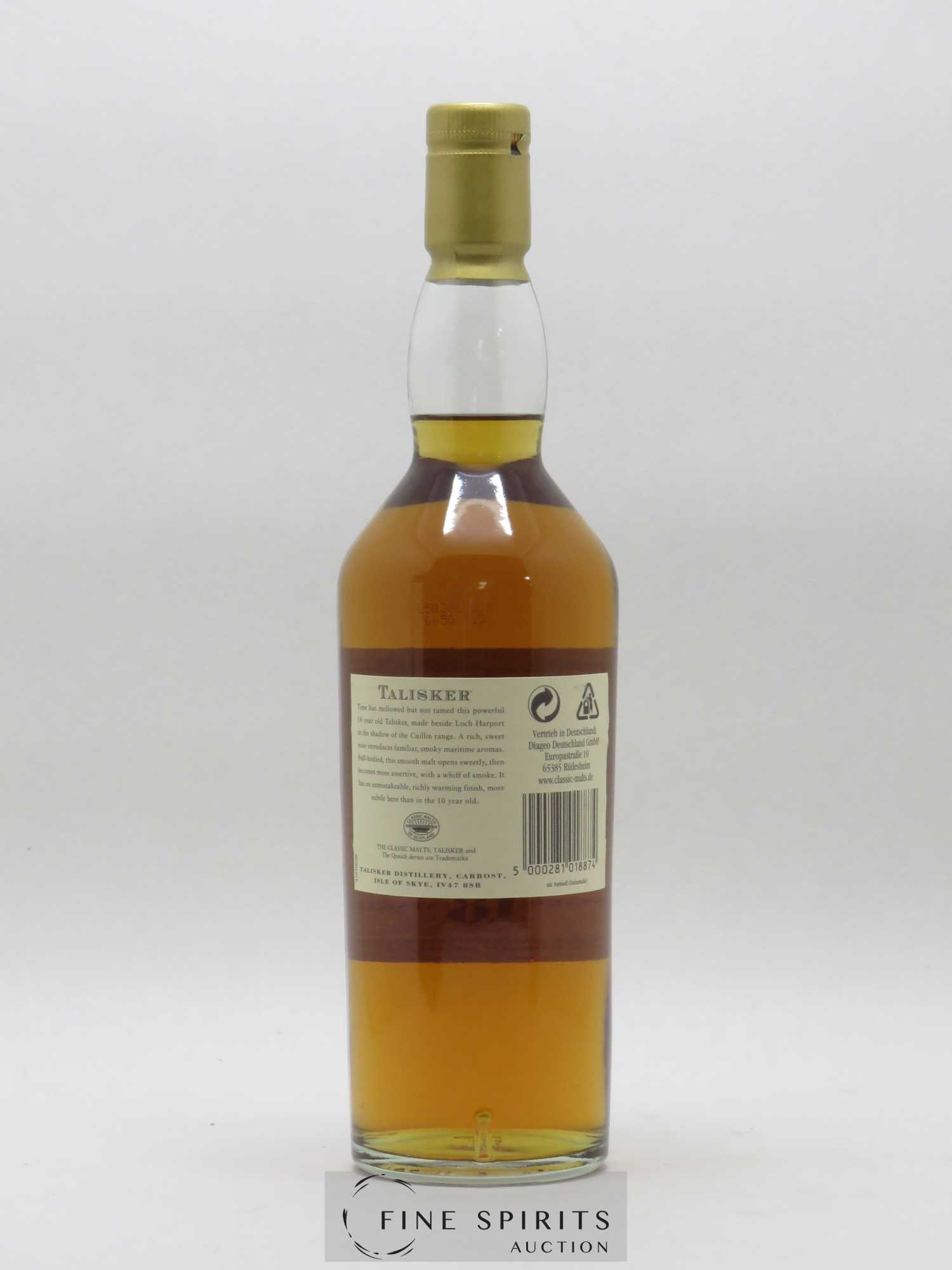 Talisker 18 years Of. 70cl - Lot de 1 bouteille - 2