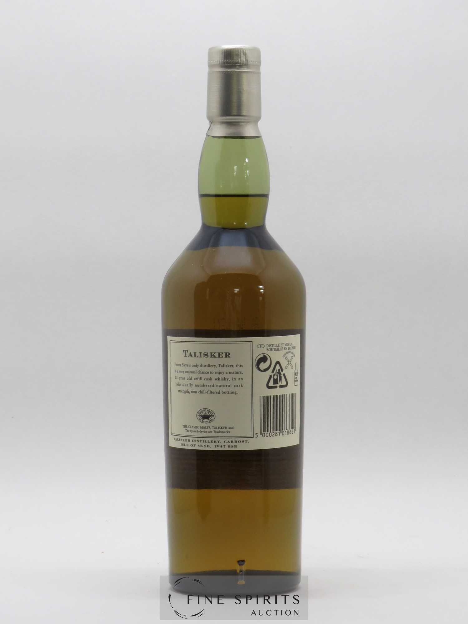 Talisker 25 years Of. Natural Cask Strengh Refill Casks - bottled in 2004 Limited Edition - Lot de 1 bouteille - 2