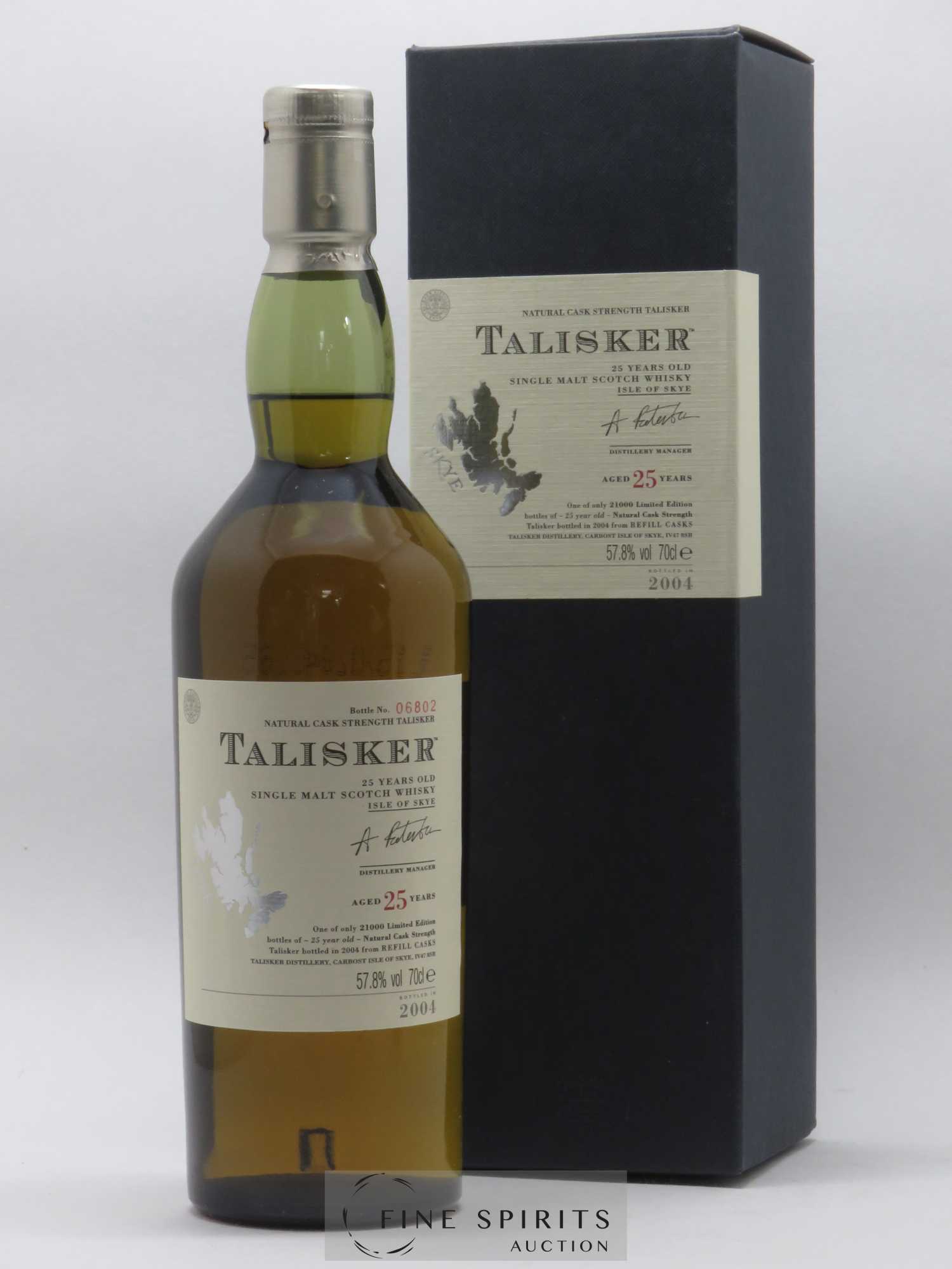 Talisker 25 years Of. Natural Cask Strengh Refill Casks - bottled in 2004 Limited Edition - Lot de 1 bouteille - 0