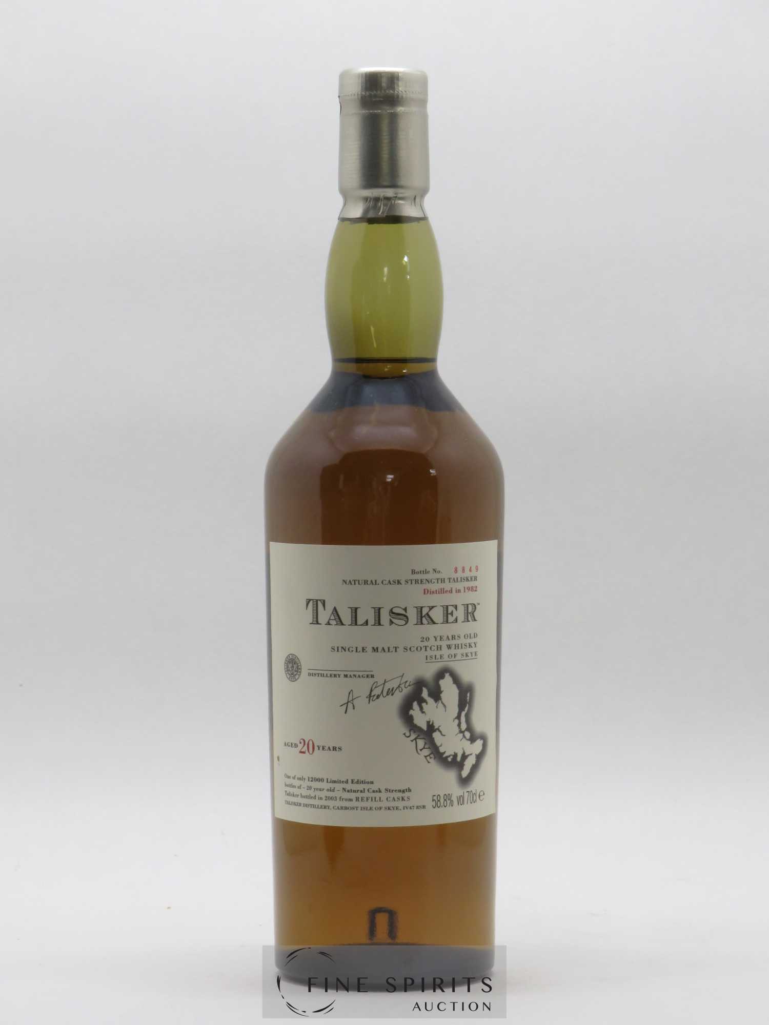 Talisker 20 years 1982 Of. Natural Cask Strength - One of 12000 - bottled 2003 Limited Edition - Lot de 1 bouteille - 1