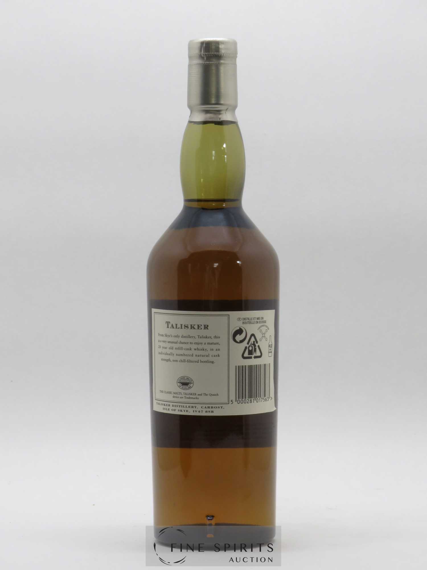 Talisker 20 years 1982 Of. Natural Cask Strength - One of 12000 - bottled 2003 Limited Edition - Lot de 1 bouteille - 2