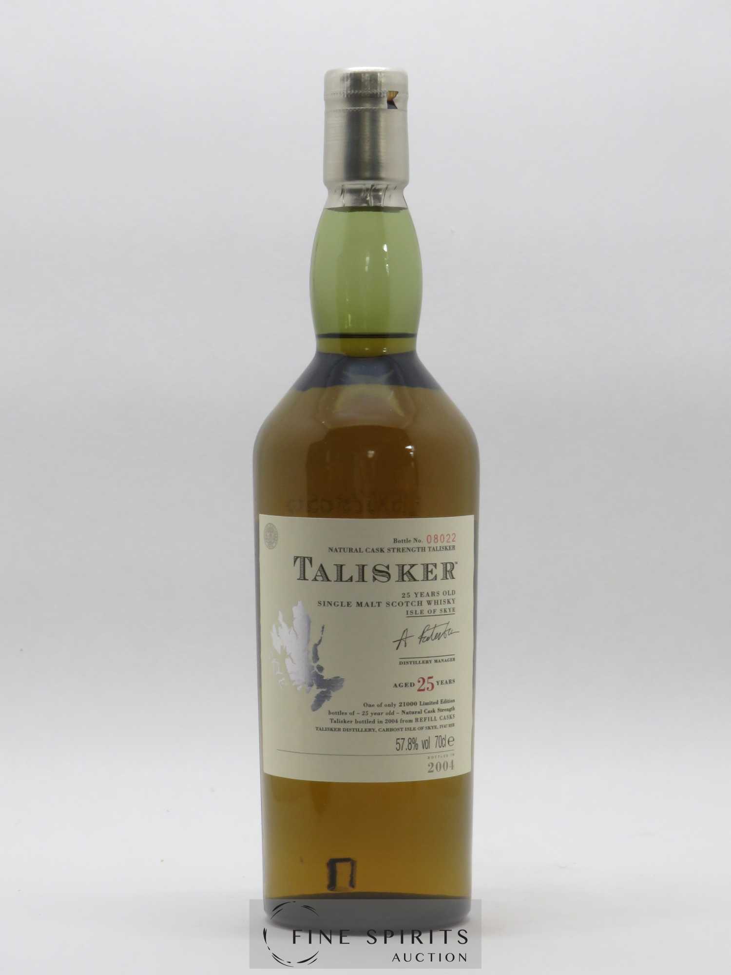 Talisker 25 years Of. Natural Cask Strengh Refill Casks - bottled in 2004 Limited Edition - Lot de 1 bouteille - 1