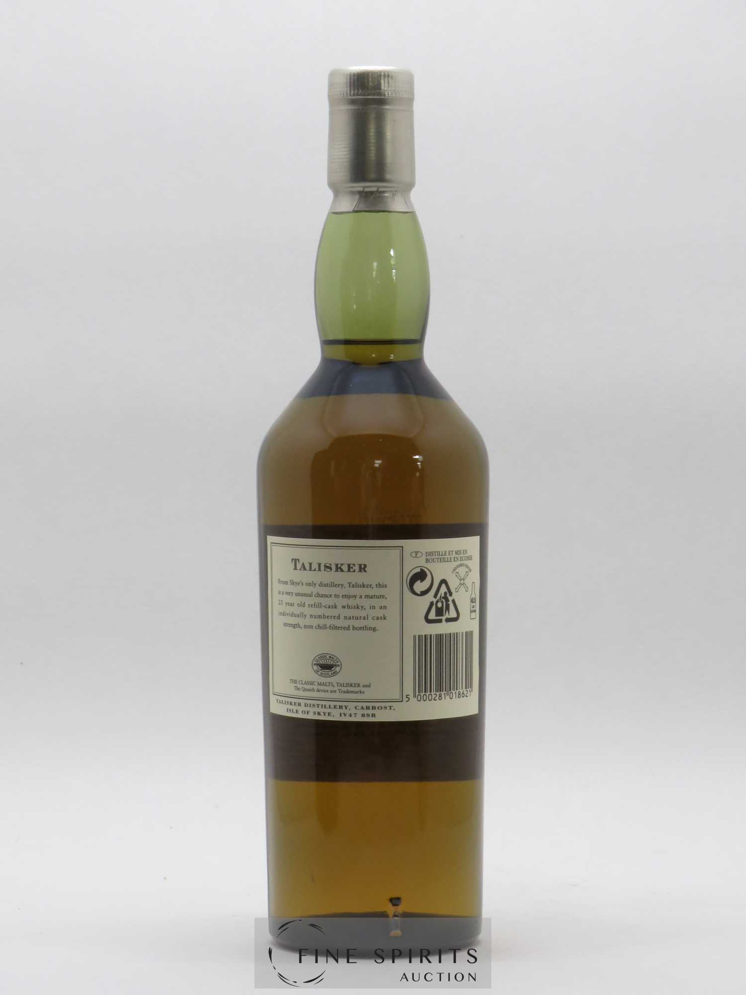 Talisker 25 years Of. Natural Cask Strengh Refill Casks - bottled in 2004 Limited Edition - Lot de 1 bouteille - 2