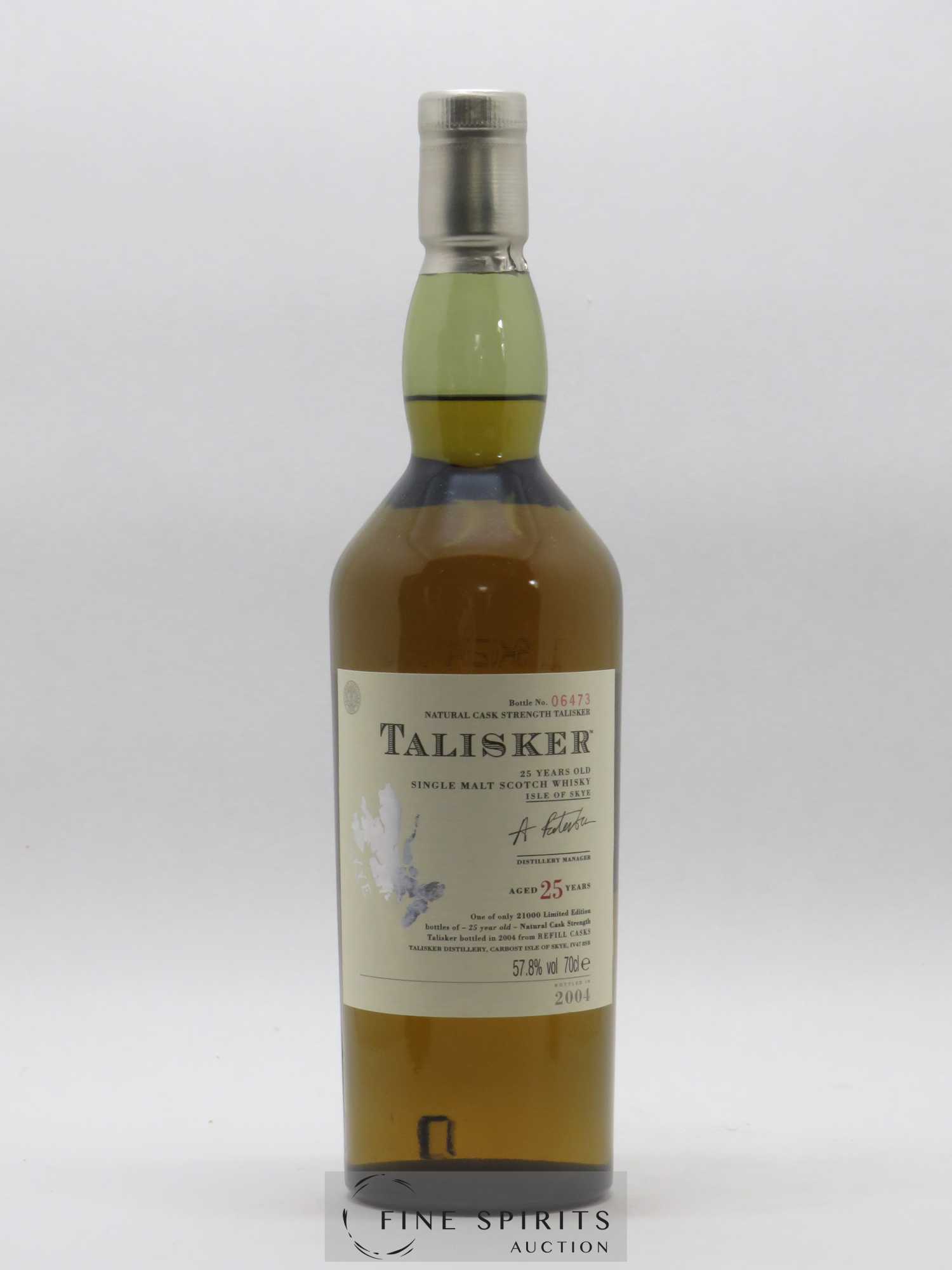Talisker 25 years Of. Natural Cask Strengh Refill Casks - bottled in 2004 Limited Edition - Lot de 1 bouteille - 1