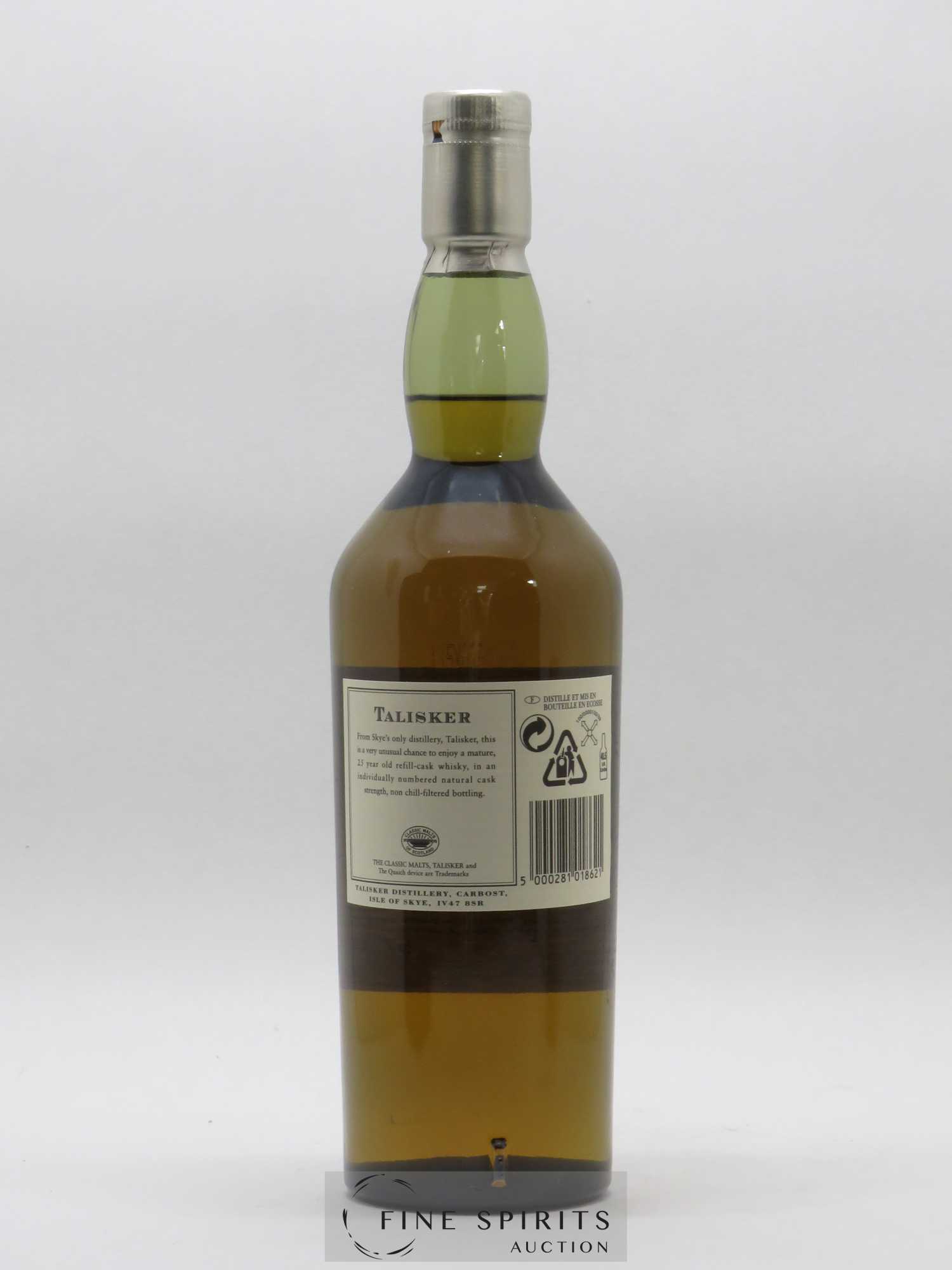 Talisker 25 years Of. Natural Cask Strengh Refill Casks - bottled in 2004 Limited Edition - Lot de 1 bouteille - 2