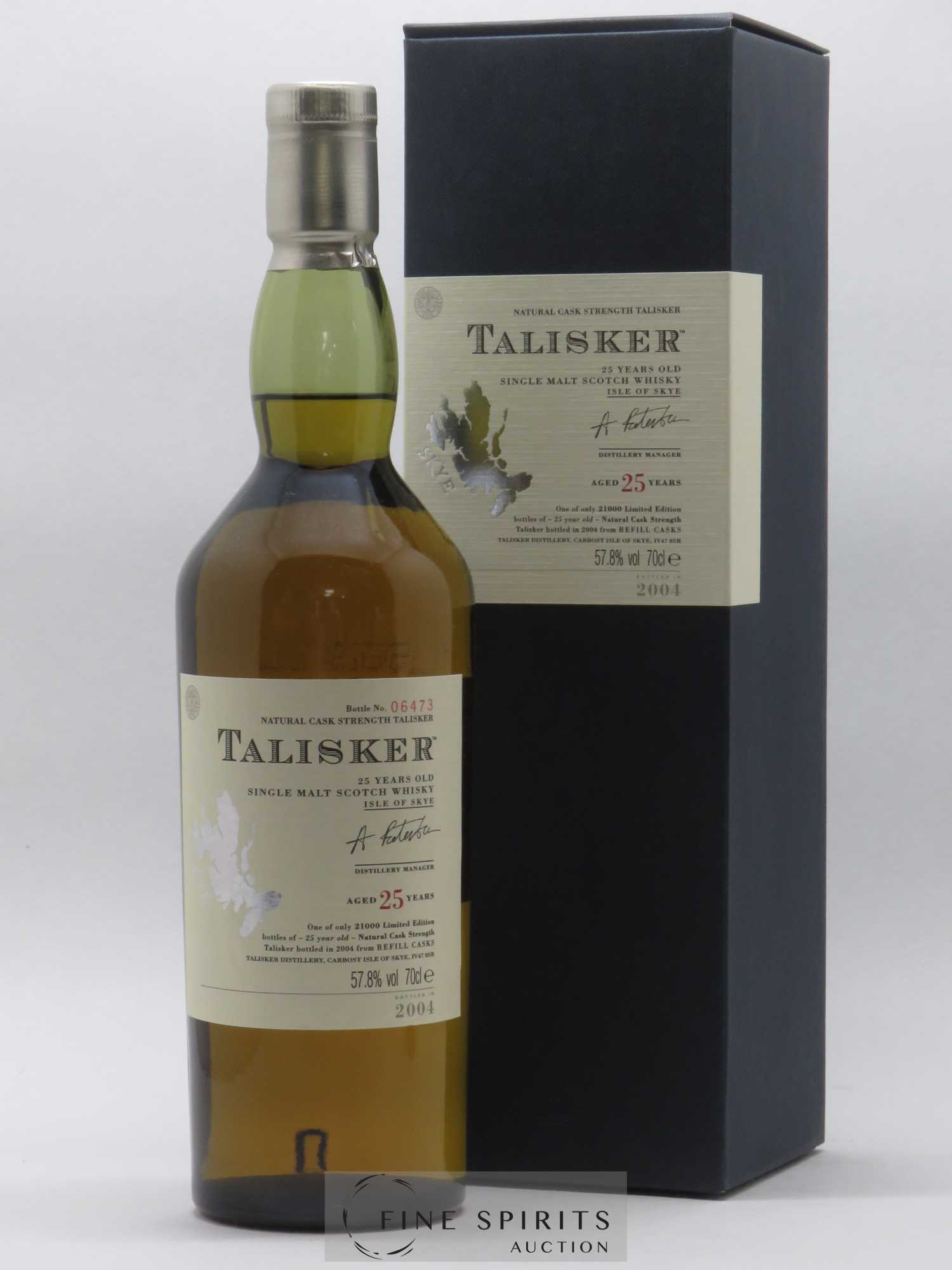 Talisker 25 years Of. Natural Cask Strengh Refill Casks - bottled in 2004 Limited Edition - Lot de 1 bouteille - 0