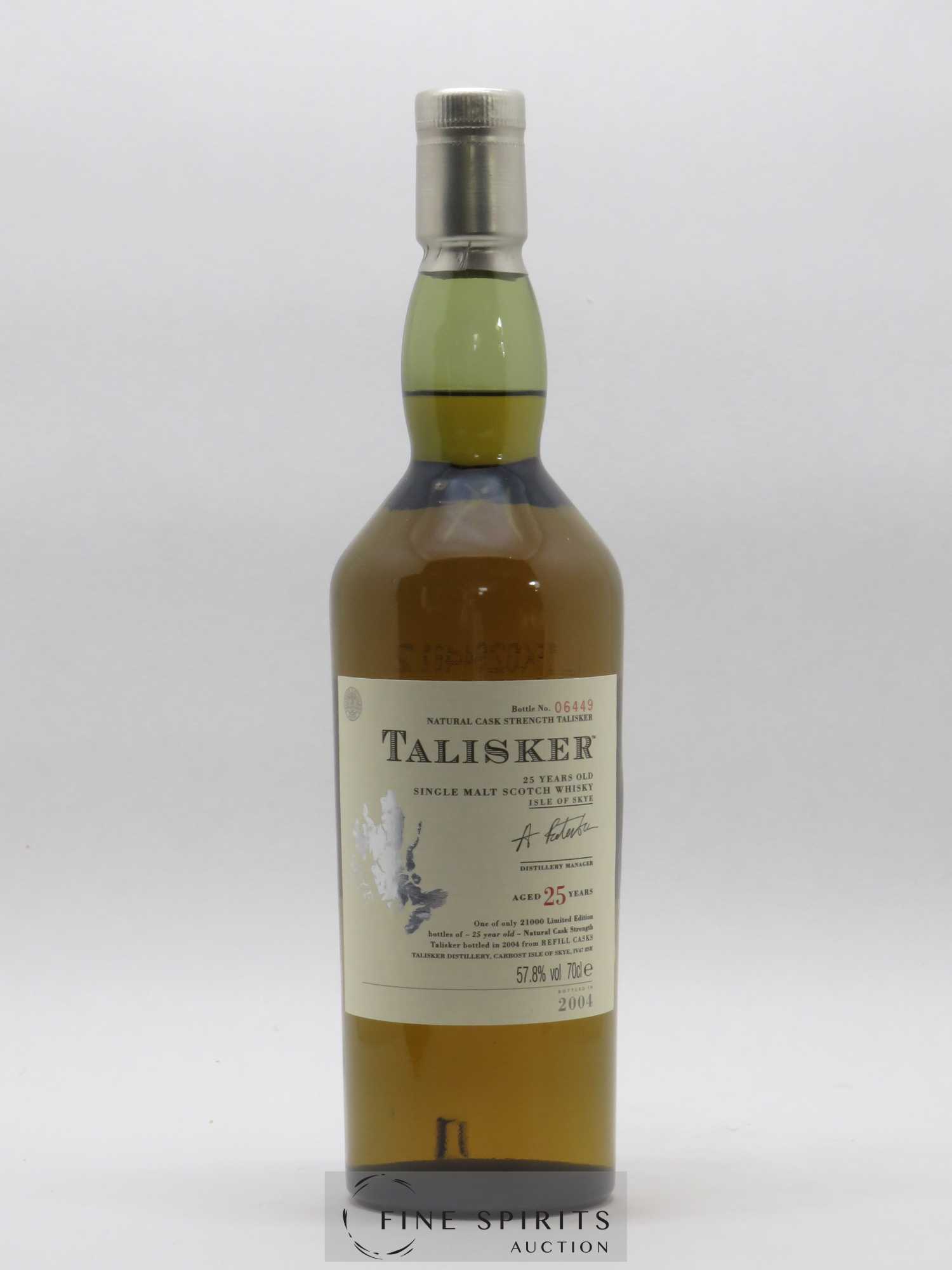 Talisker 25 years Of. Natural Cask Strengh Refill Casks - bottled in 2004 Limited Edition - Lot de 1 bouteille - 1