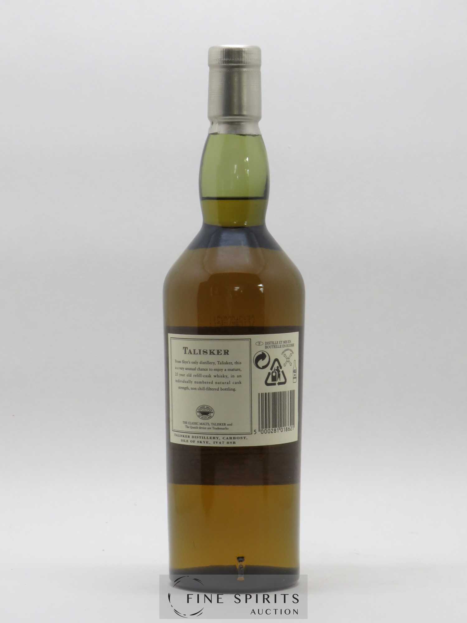 Talisker 25 years Of. Natural Cask Strengh Refill Casks - bottled in 2004 Limited Edition - Lot de 1 bouteille - 2