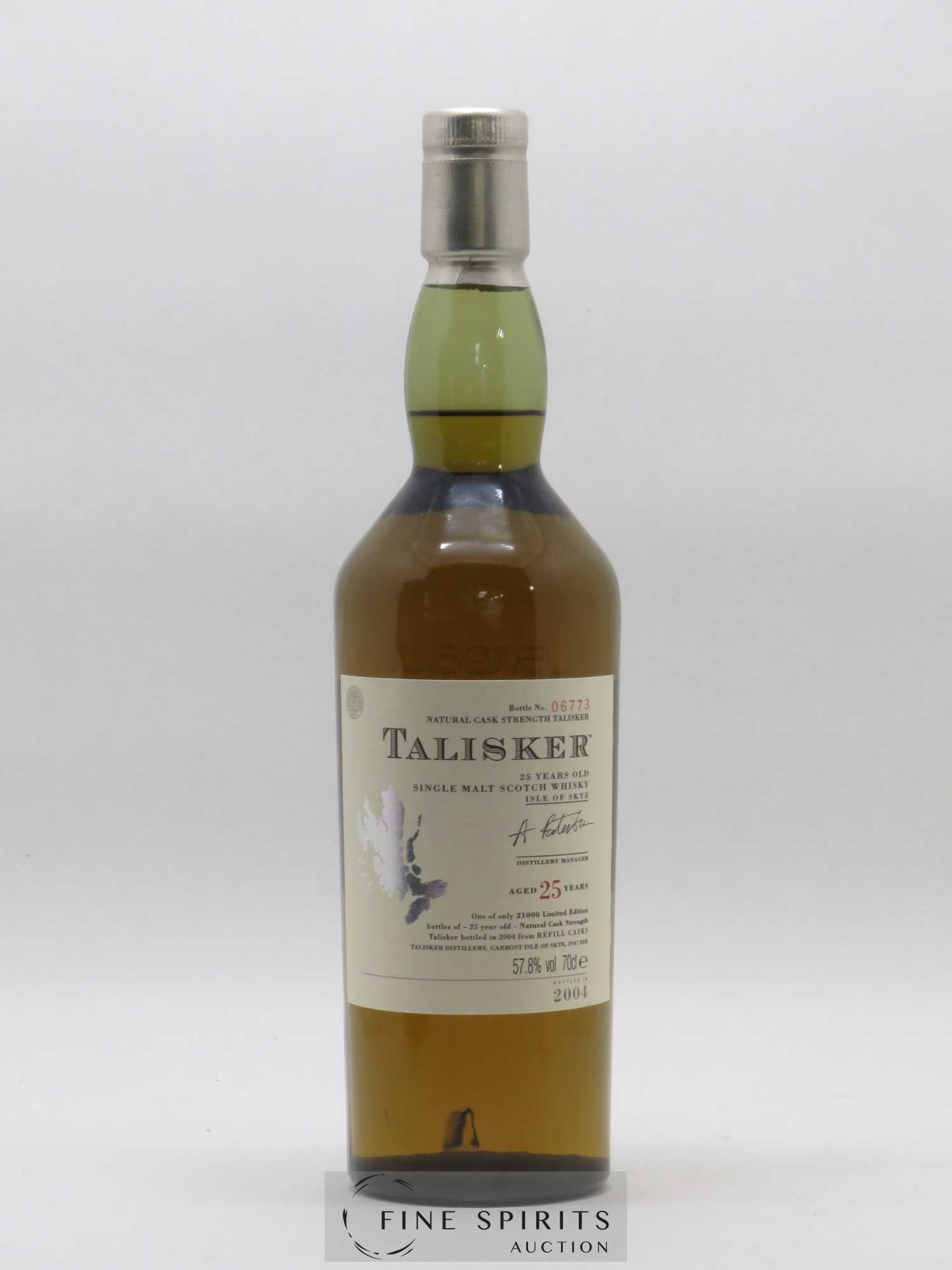 Talisker 25 years Of. Natural Cask Strengh Refill Casks - bottled in 2004 Limited Edition - Lot de 1 bouteille - 1