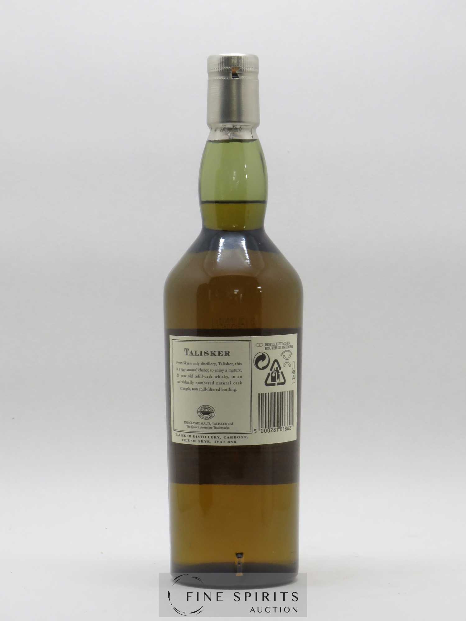 Talisker 25 years Of. Natural Cask Strengh Refill Casks - bottled in 2004 Limited Edition - Lot de 1 bouteille - 2