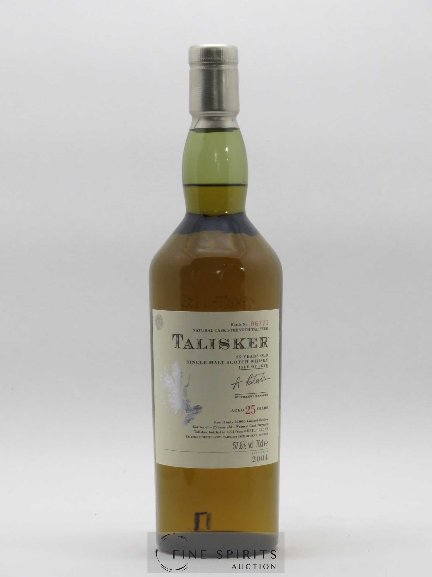 Talisker 25 years Of. Natural Cask Strengh Refill Casks - bottled in 2004 Limited Edition - Lot de 1 bouteille - 1