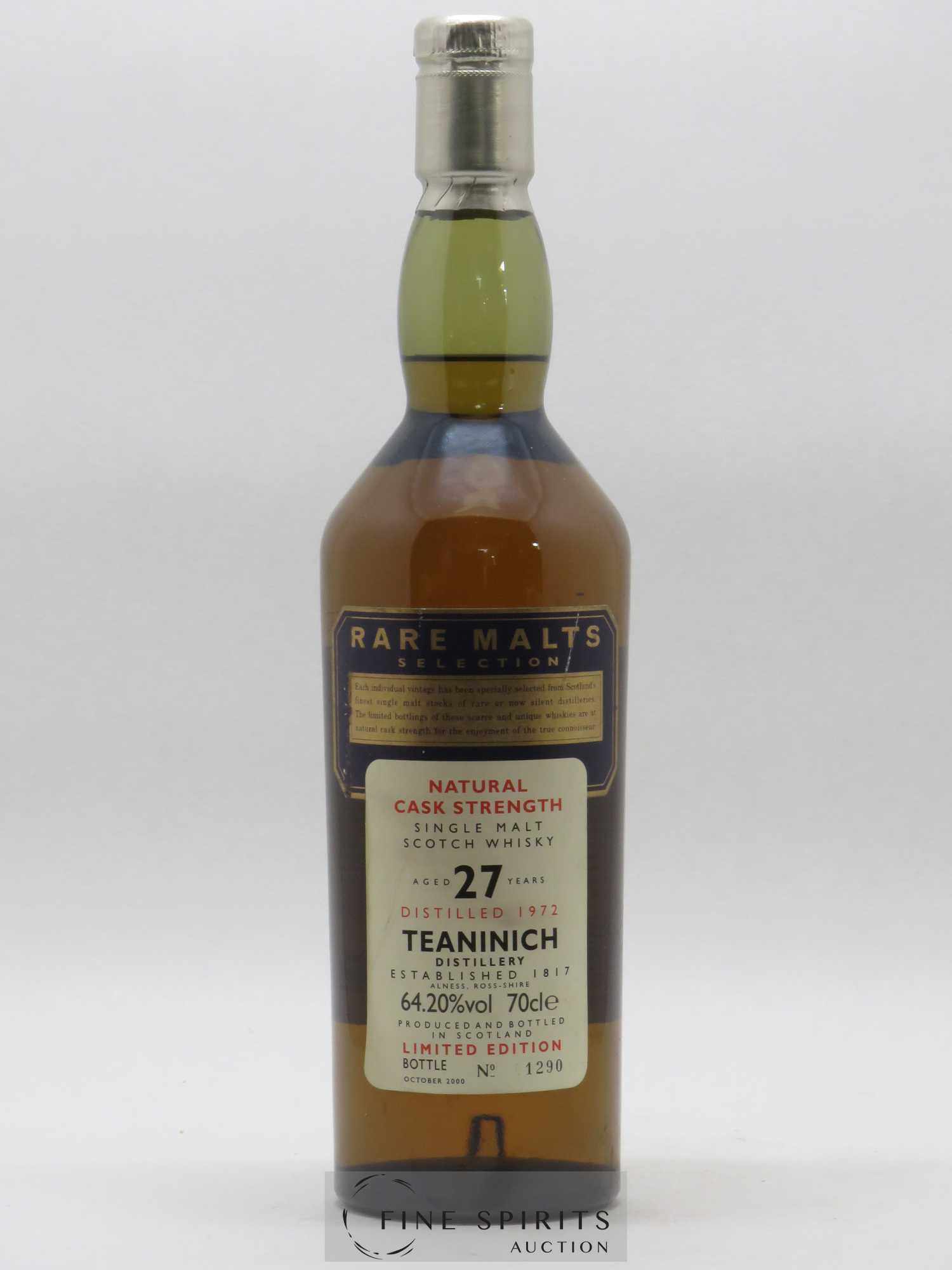 Teaninich 27 years 1972 Of. Rare Malts Selection Natural Cask Strengh - bottled 2000 Limited Edition - Lot de 1 bouteille - 0