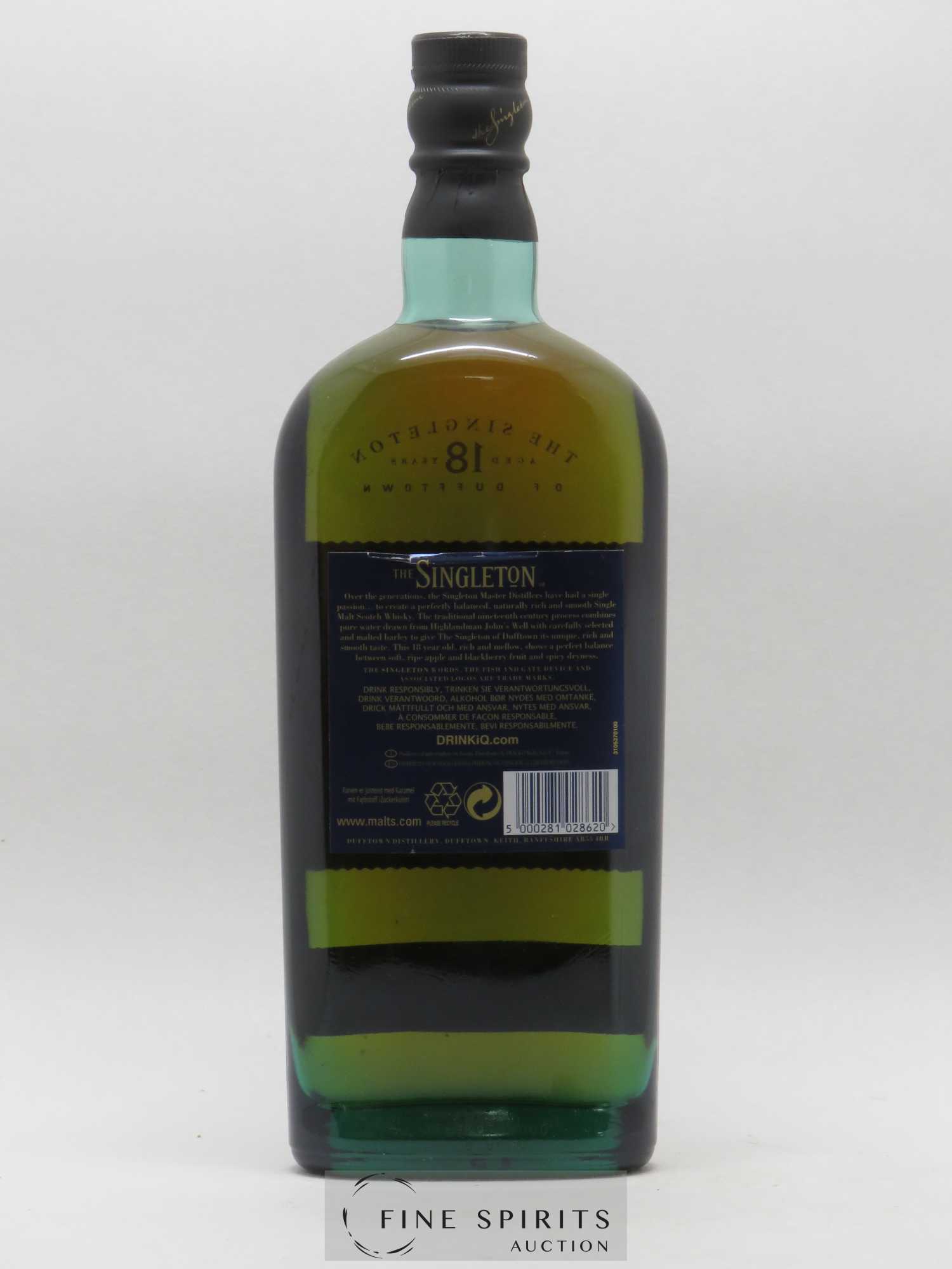 The Singleton of Dufftown 18 years Of. - Lot de 1 bouteille - 1