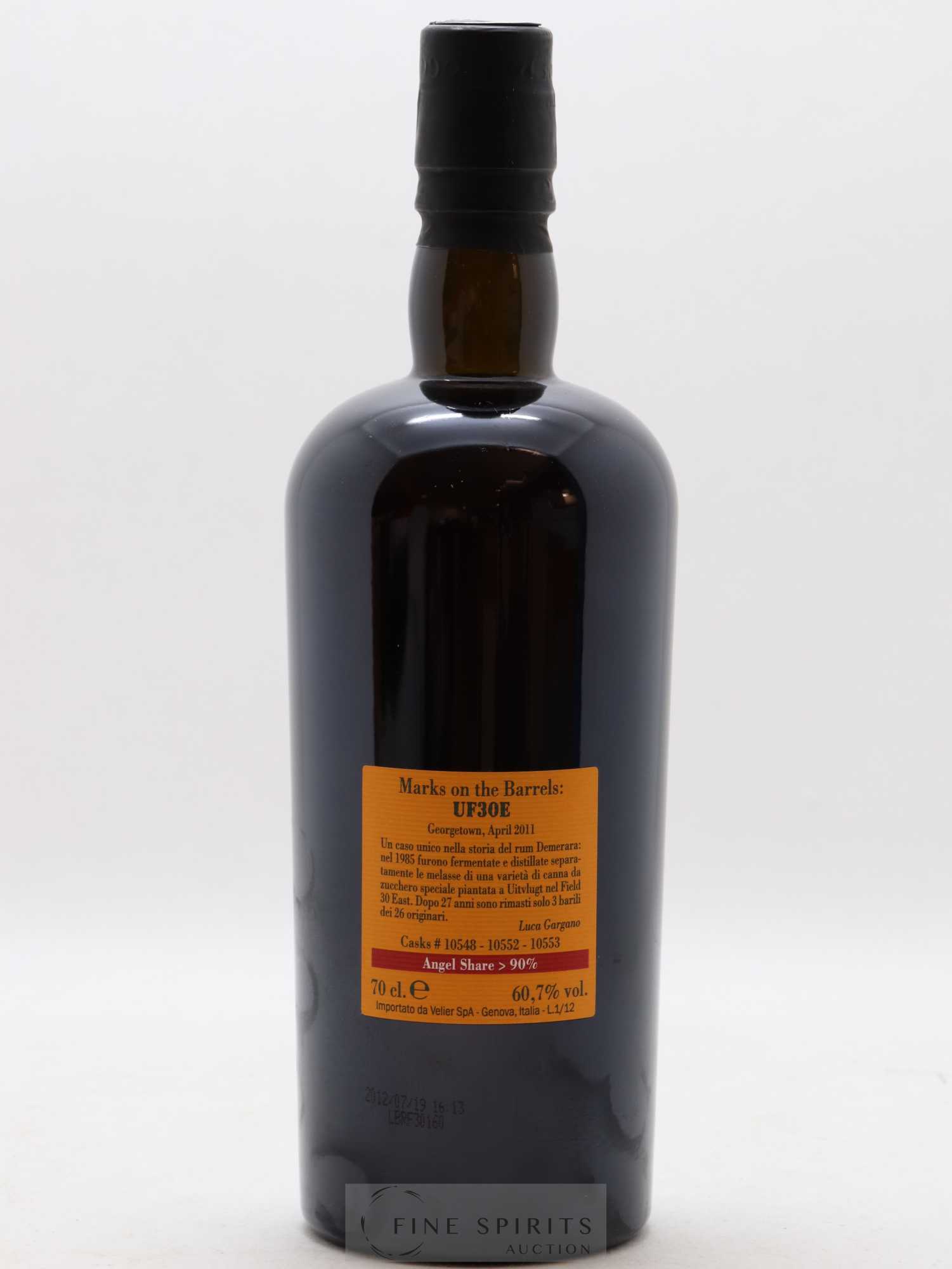 UF30E 27 years 1985 Velier Stock of 3 barrels Casks n°10548-552-553 - bottled 2012 Limited Edition 814 Bottles - Lot de 1 bouteille - 2