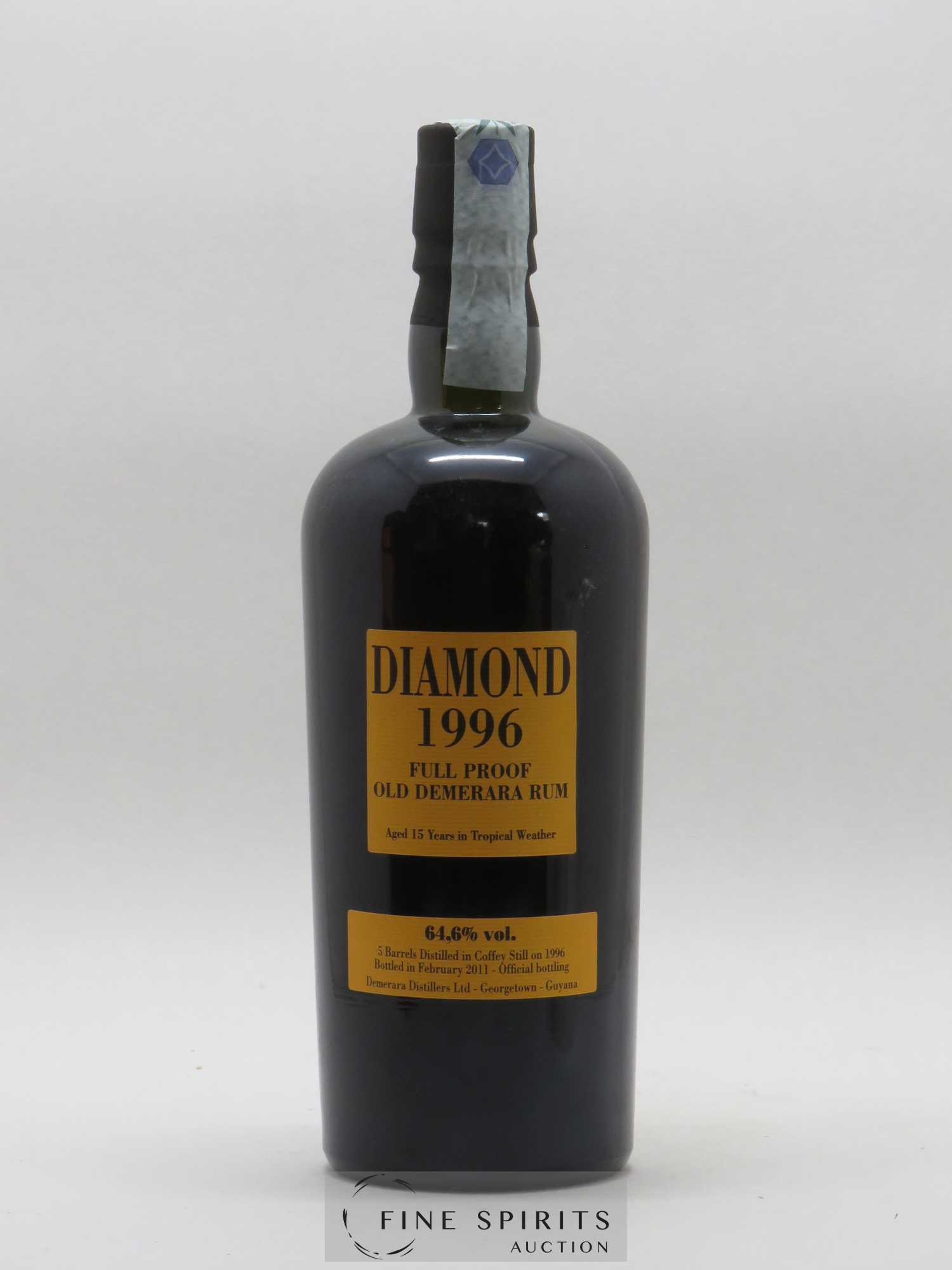 Diamond 15 years 1996 Of. Full Proof Barrels SVW - bottled in 2011 Velier - Lot de 1 bouteille - 1