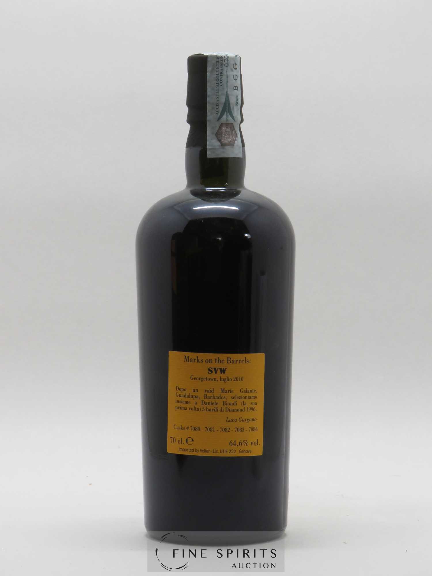 Diamond 15 years 1996 Of. Full Proof Barrels SVW - bottled in 2011 Velier - Lot de 1 bouteille - 2