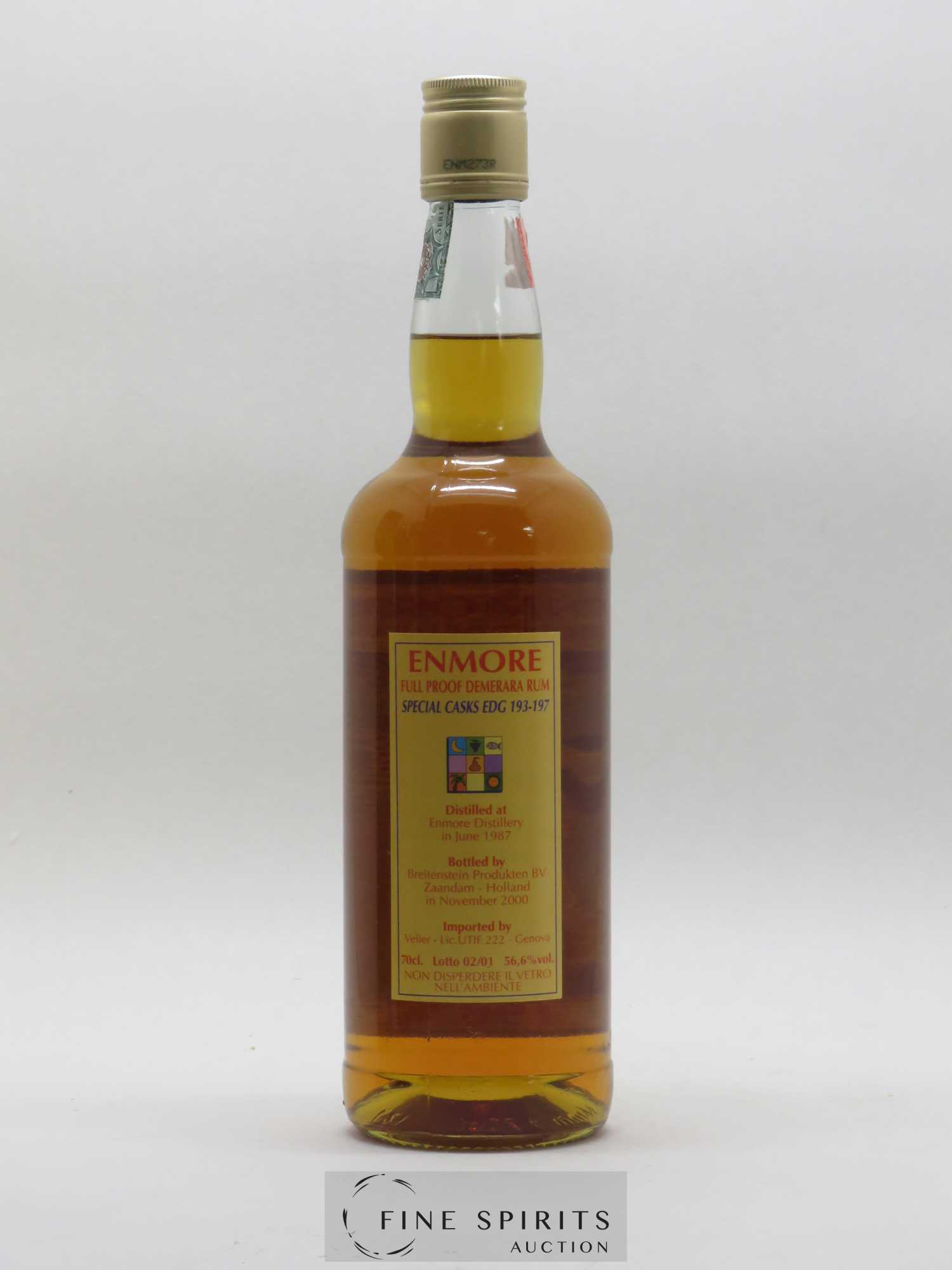 Enmore 1987 Breitenstein Full Proof Special Casks EDG 193-197 - bottled in 2000 Velier - Lot de 1 bouteille - 2