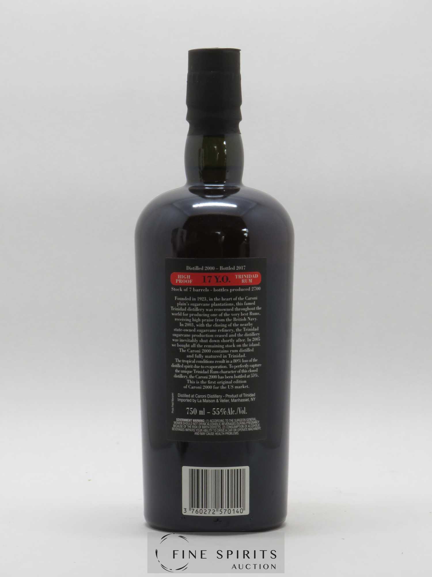 Caroni 17 years 2000 Velier 110 Proof One of 2700 - bottled 2017 - Lot de 1 bouteille - 2
