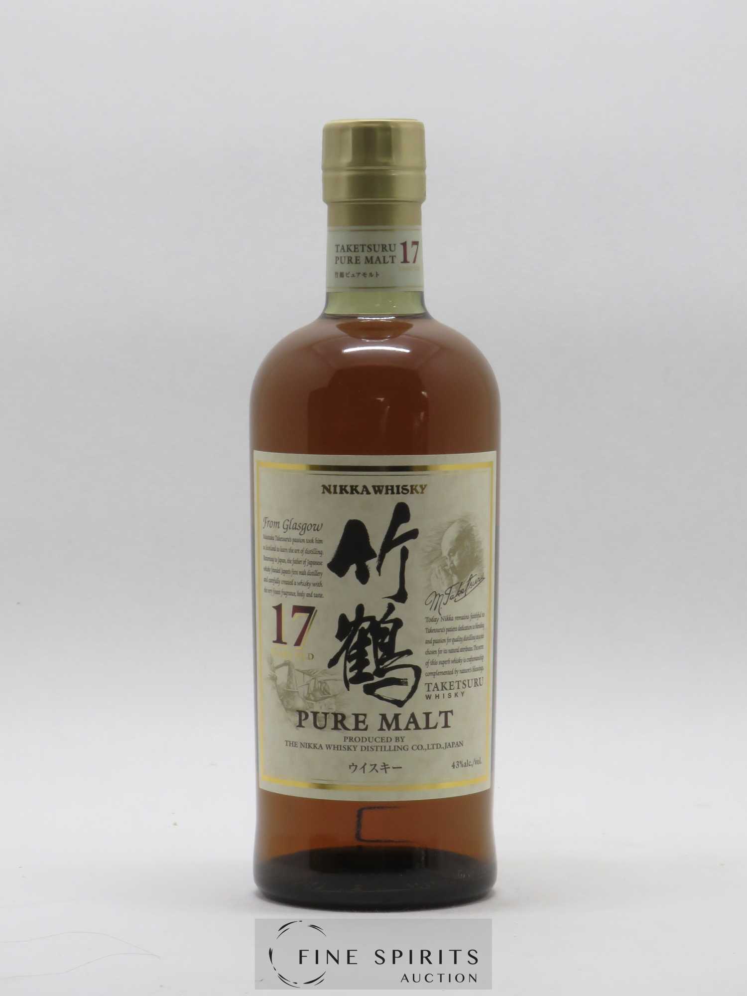 Taketsuru 17 years Of. Pure Malt Nikka Whisky - Lot de 1 bouteille - 1