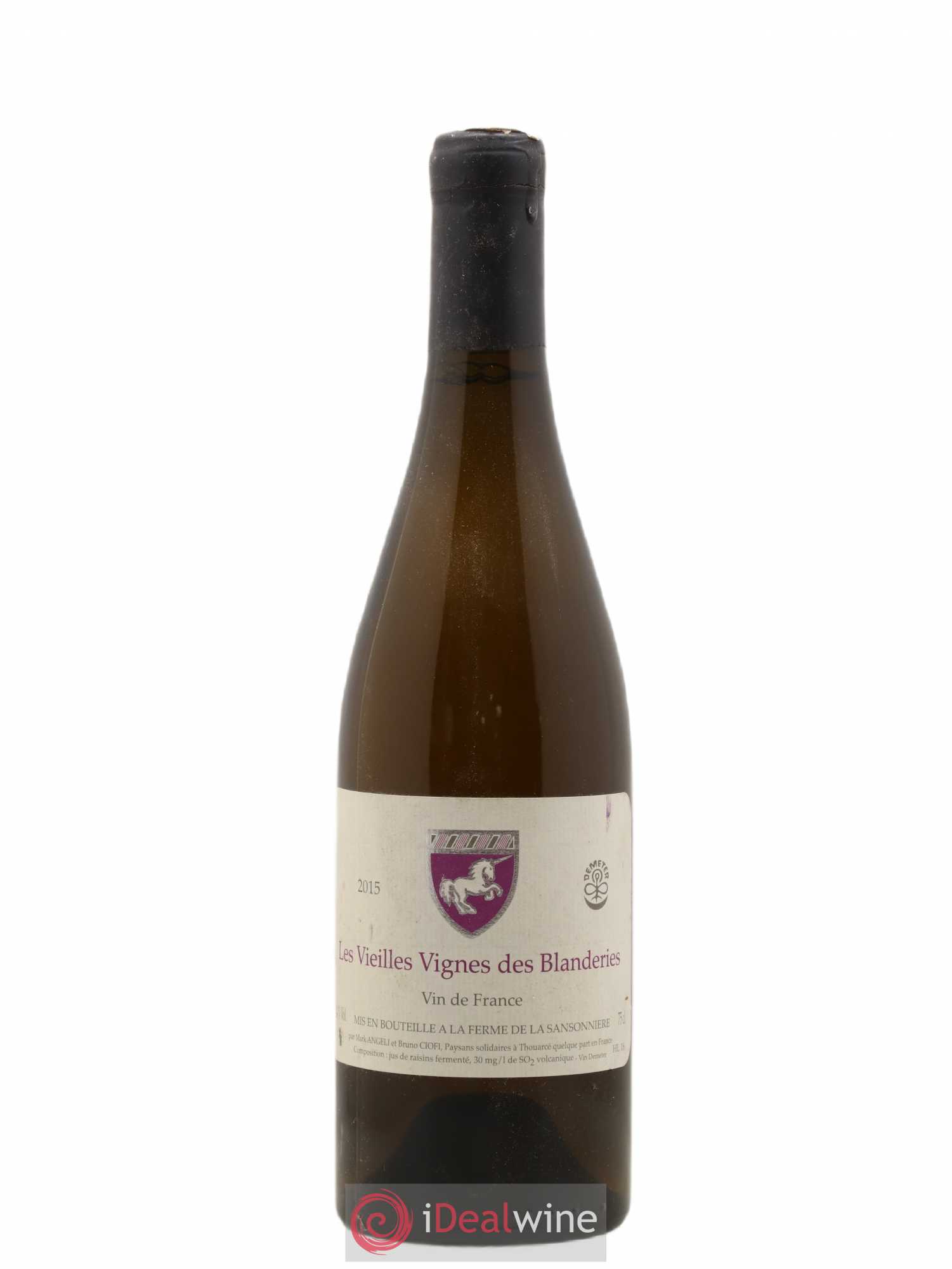 Vin de France Les Vieilles Vignes des Blanderies Mark Angeli (Domaine) - Ferme de la Sansonnière 2015 - Lot de 1 bouteille - 0
